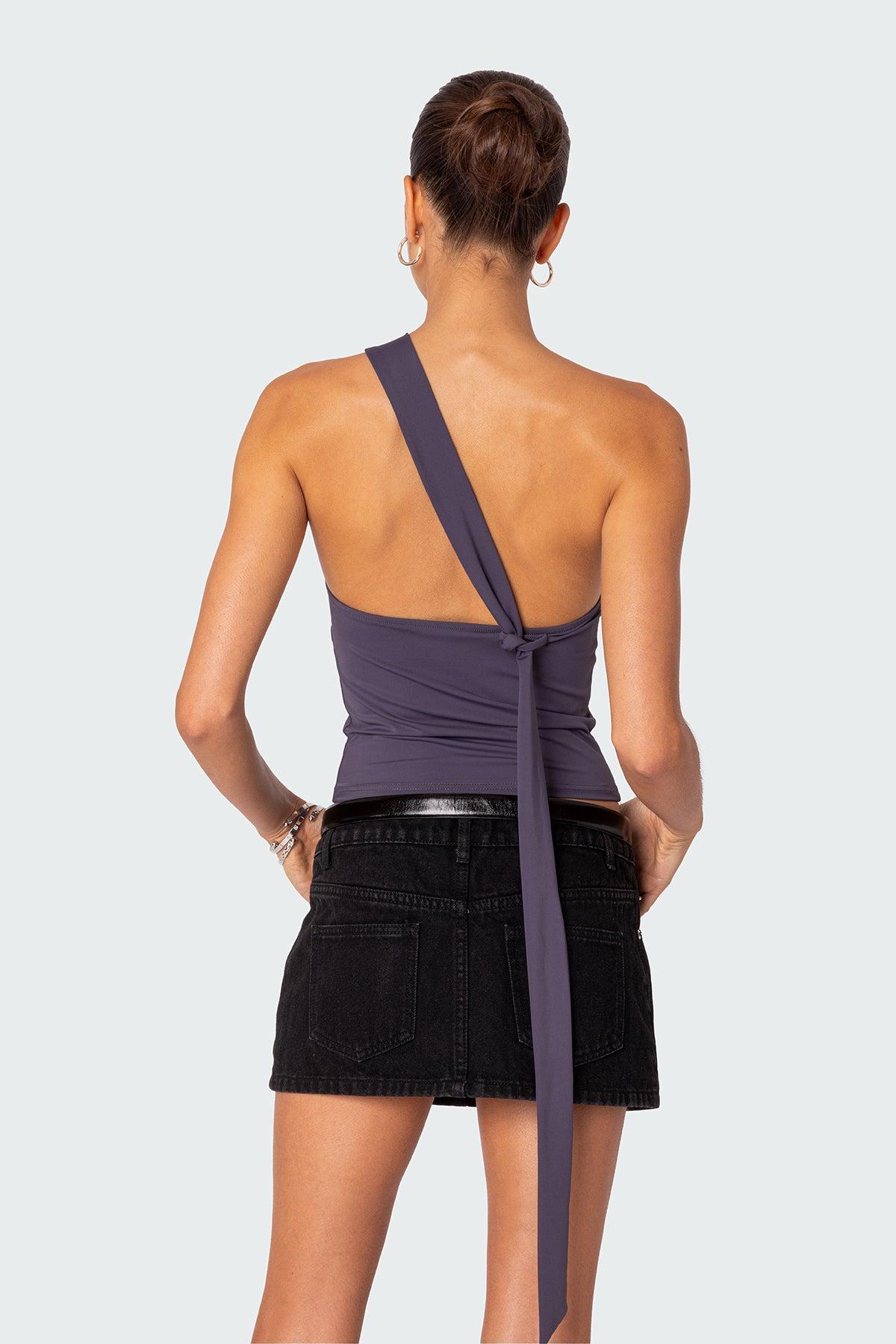 Melony Asymmetric Scarf Top Product Image