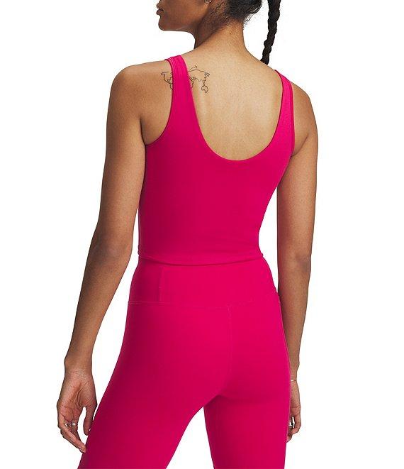 Under Armour Solid Knit Scoop Neck Sleeveless Fitted Motion Tank Top Product Image