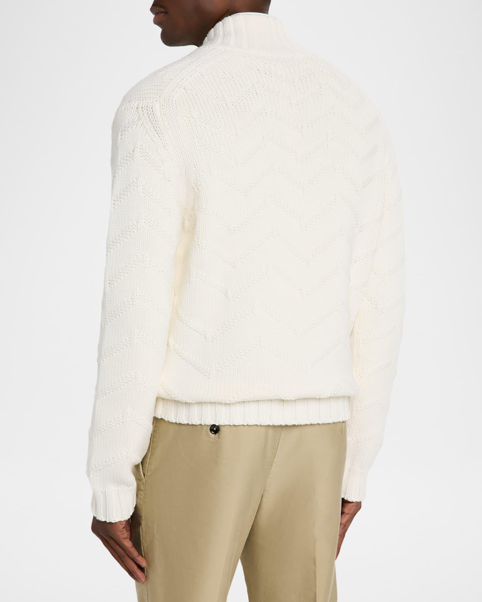 Men's Wool Chevron Shawl Knit Sweater Product Image