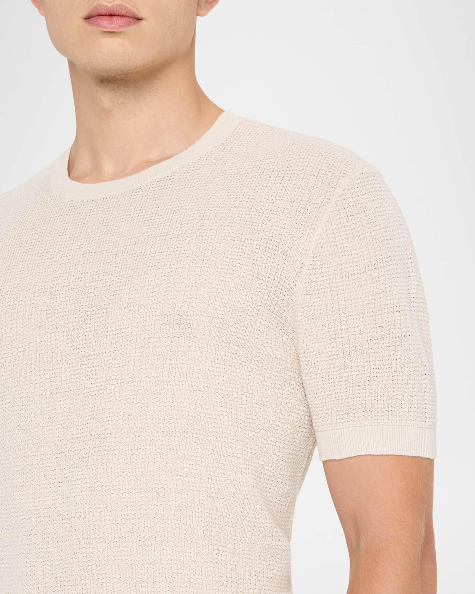 Men's Textured Linen Short-Sleeve Sweater Product Image