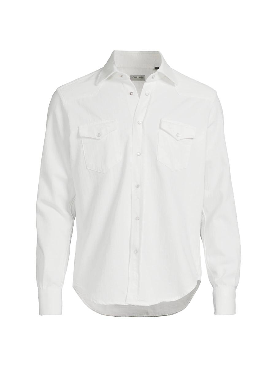 Mens Western Denim Shirt Product Image