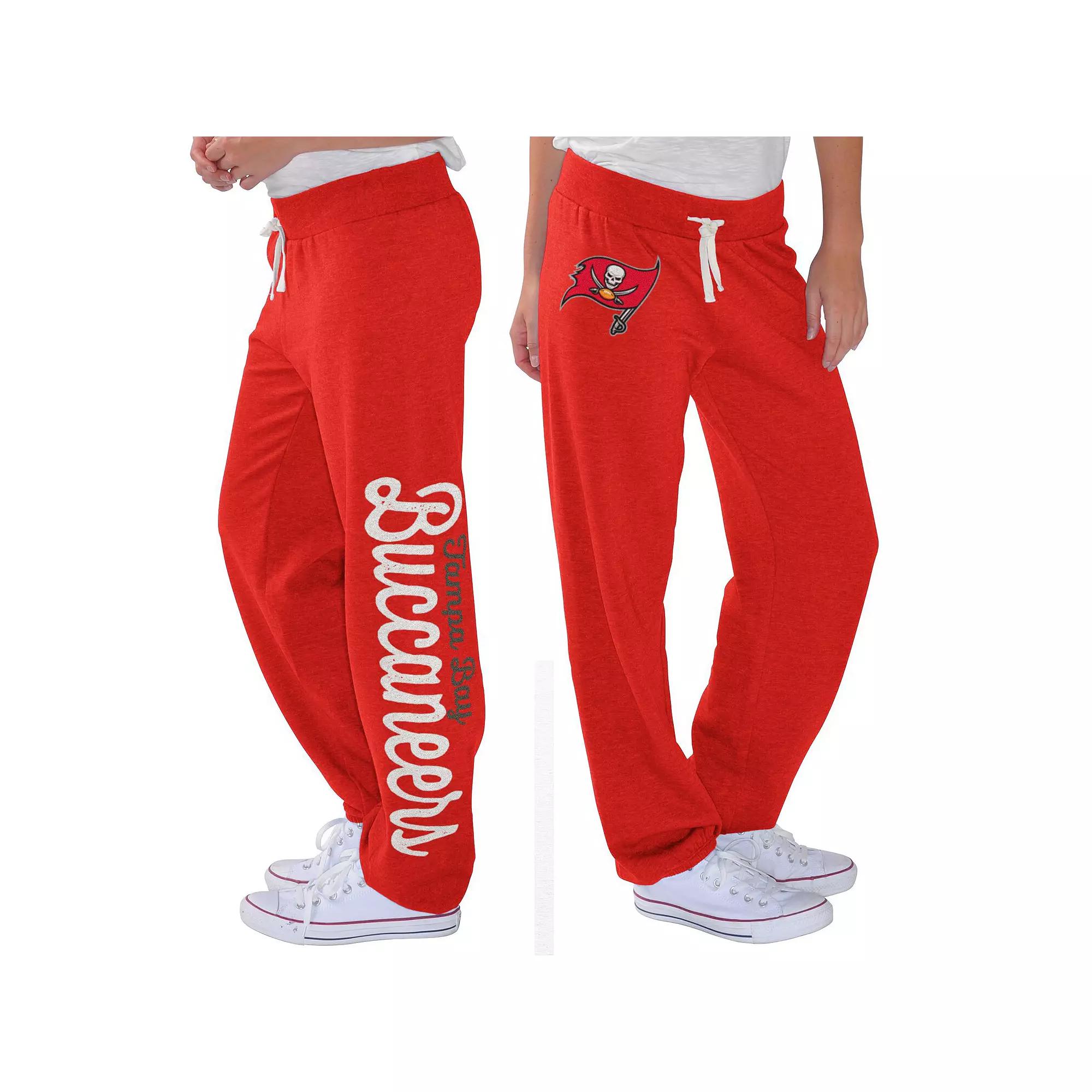 Women's G-III 4Her by Carl Banks Red Tampa Bay Buccaneers Scrimmage Fleece Pants,  Product Image