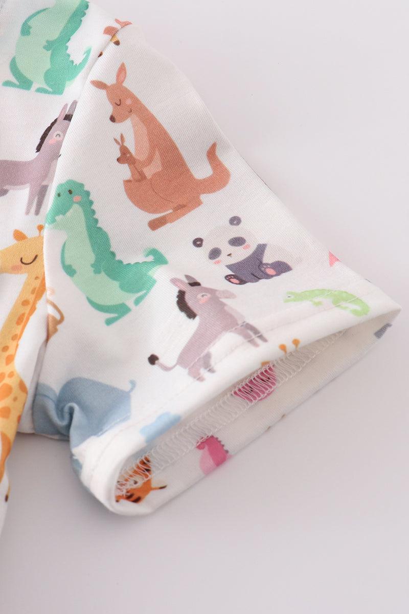 Blue deer applique top Product Image