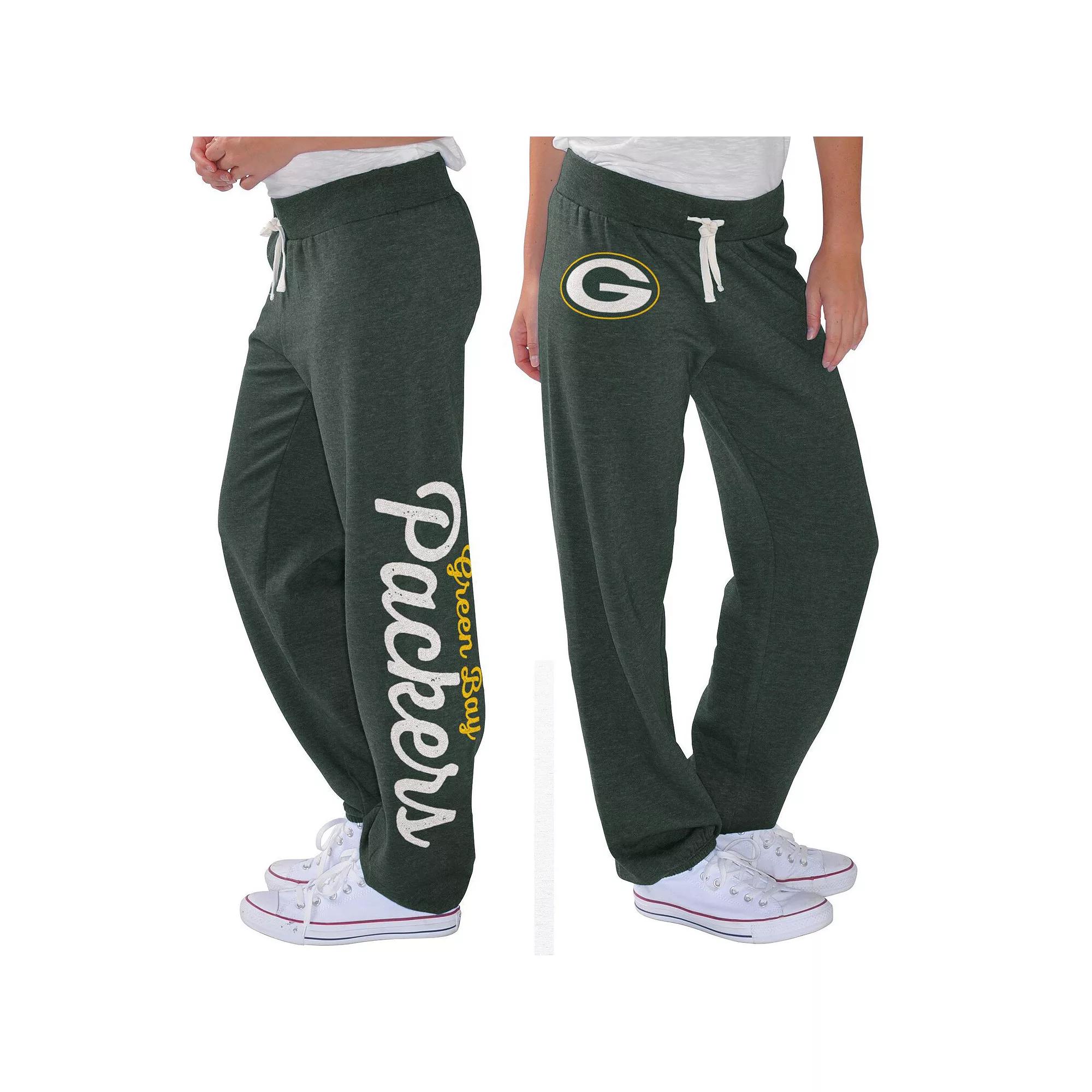 Women's G-III 4Her by Carl Banks Green Green Bay Packers Scrimmage Fleece Pants,  Product Image