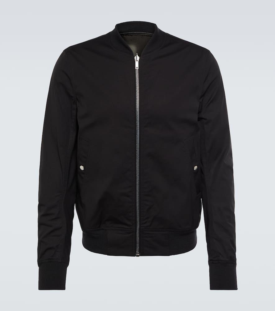 RICK OWENS Zip-up Virgin Wool Bomber Jacket In Black Product Image