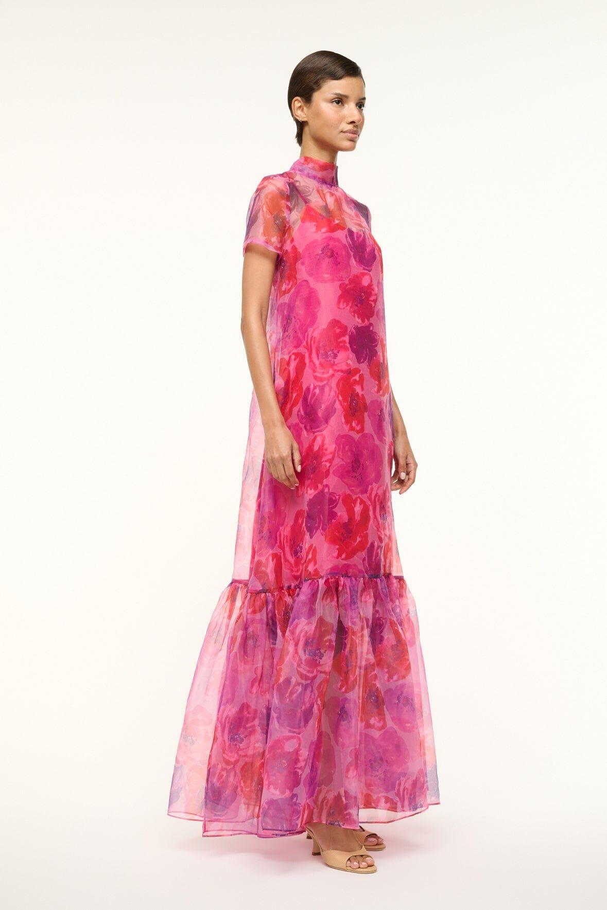 CALLUNA DRESS | MAGENTA PAINTED FLORAL Product Image