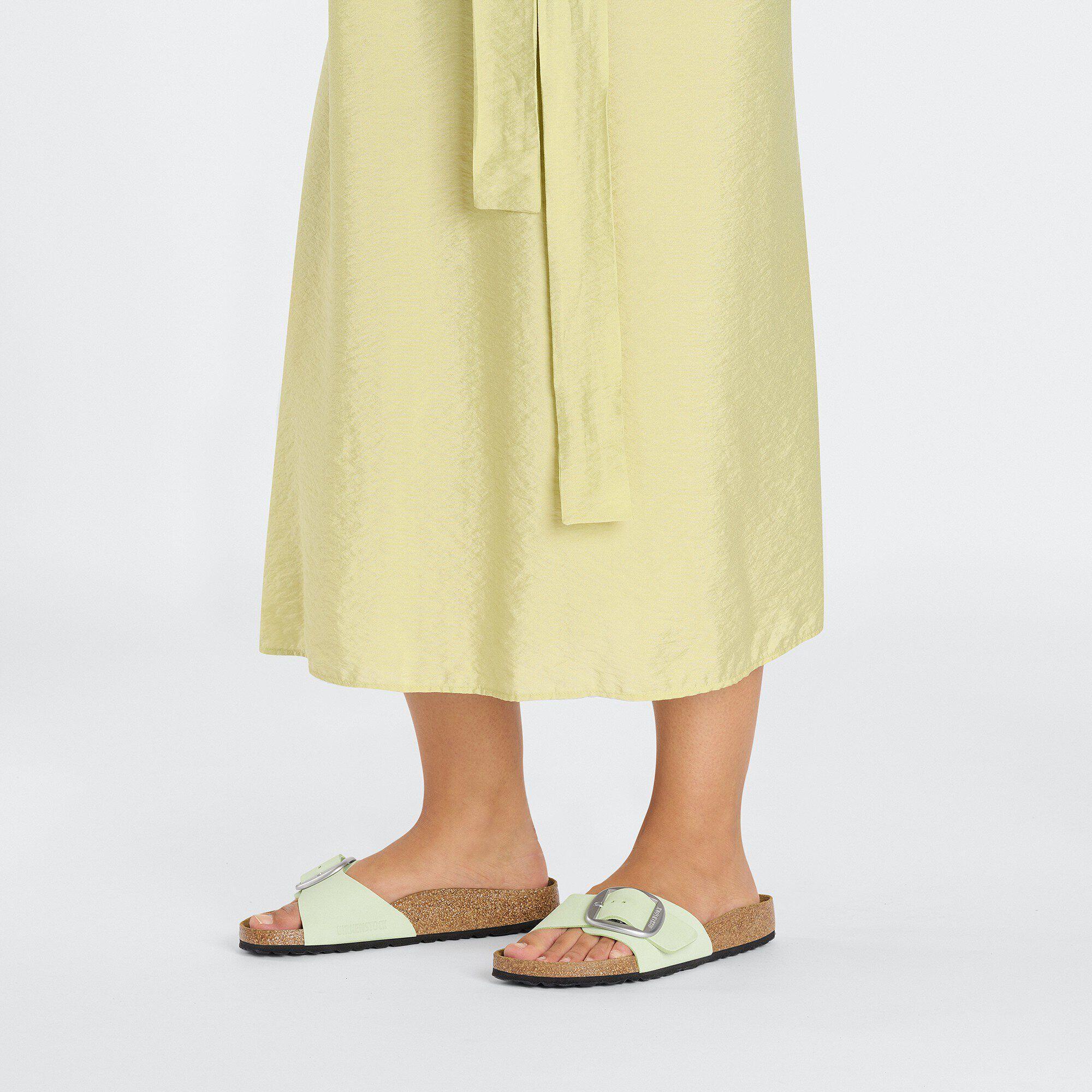 Madrid Big Buckle Nubuck Leather Ecru Product Image