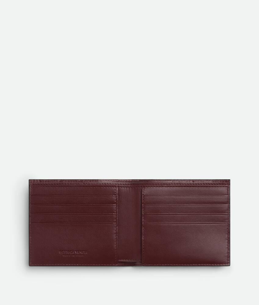 Men's Intrecciato Bi-Fold Wallet in Black/madder brown Product Image