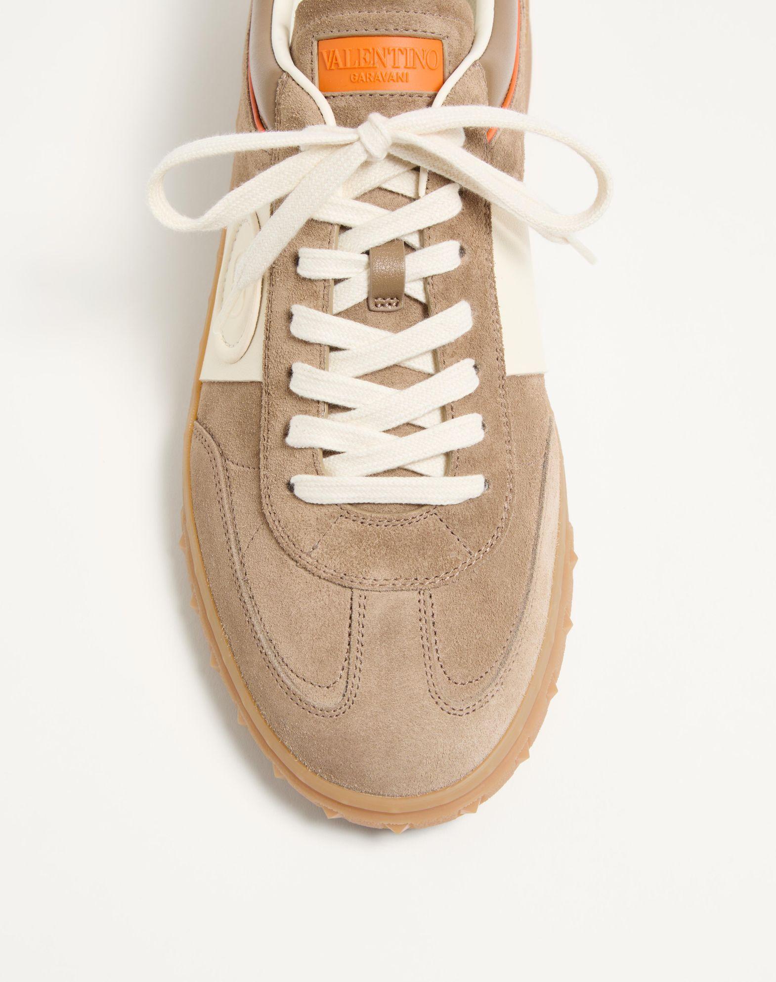Upvillage Low Top Sneaker In Split Leather And Calfskin Nappa Leather Product Image