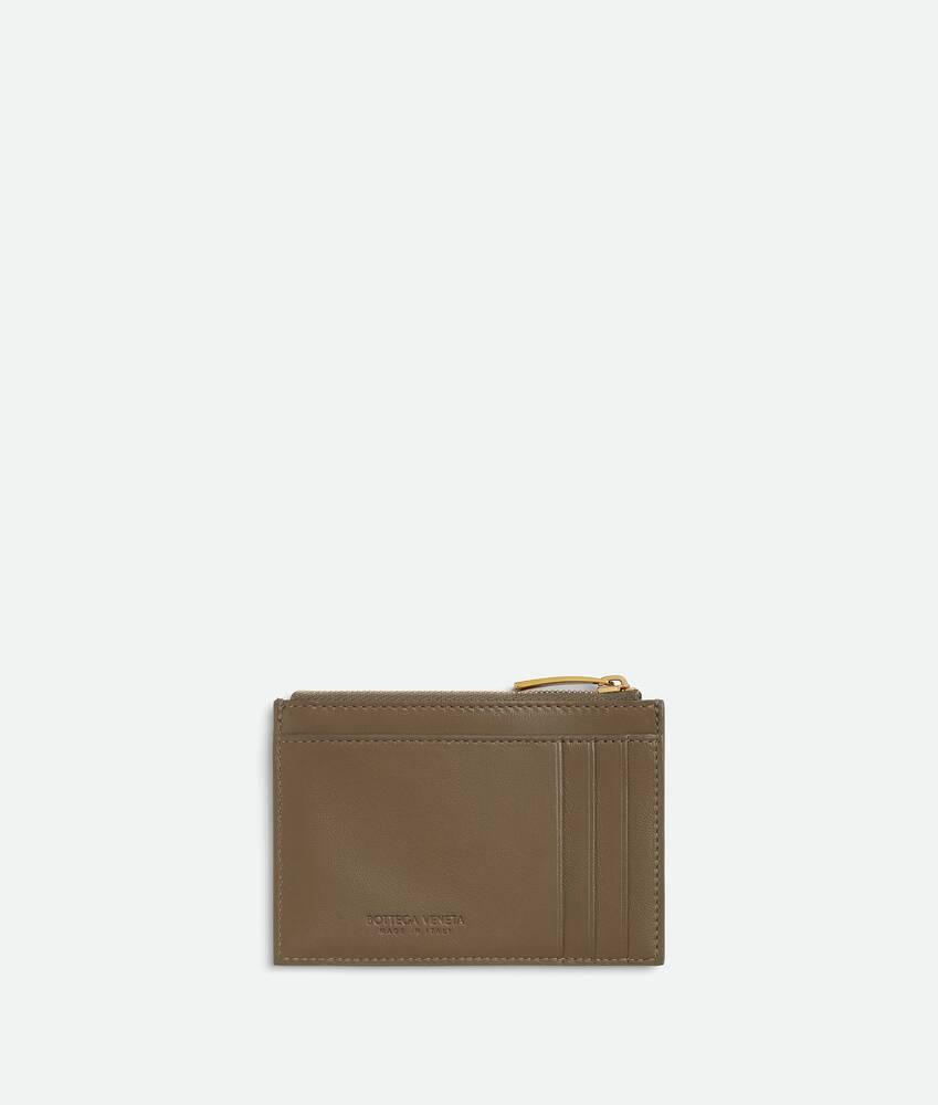Women's Intrecciato Zipped Card Case in Pinecone Product Image