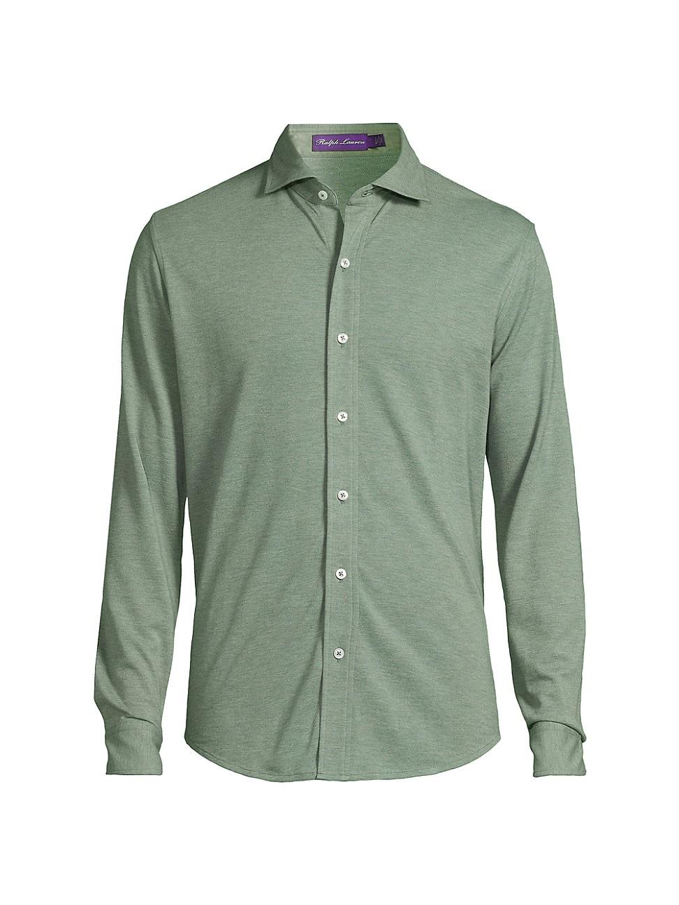 Mens Washed Piqu Shirt Product Image