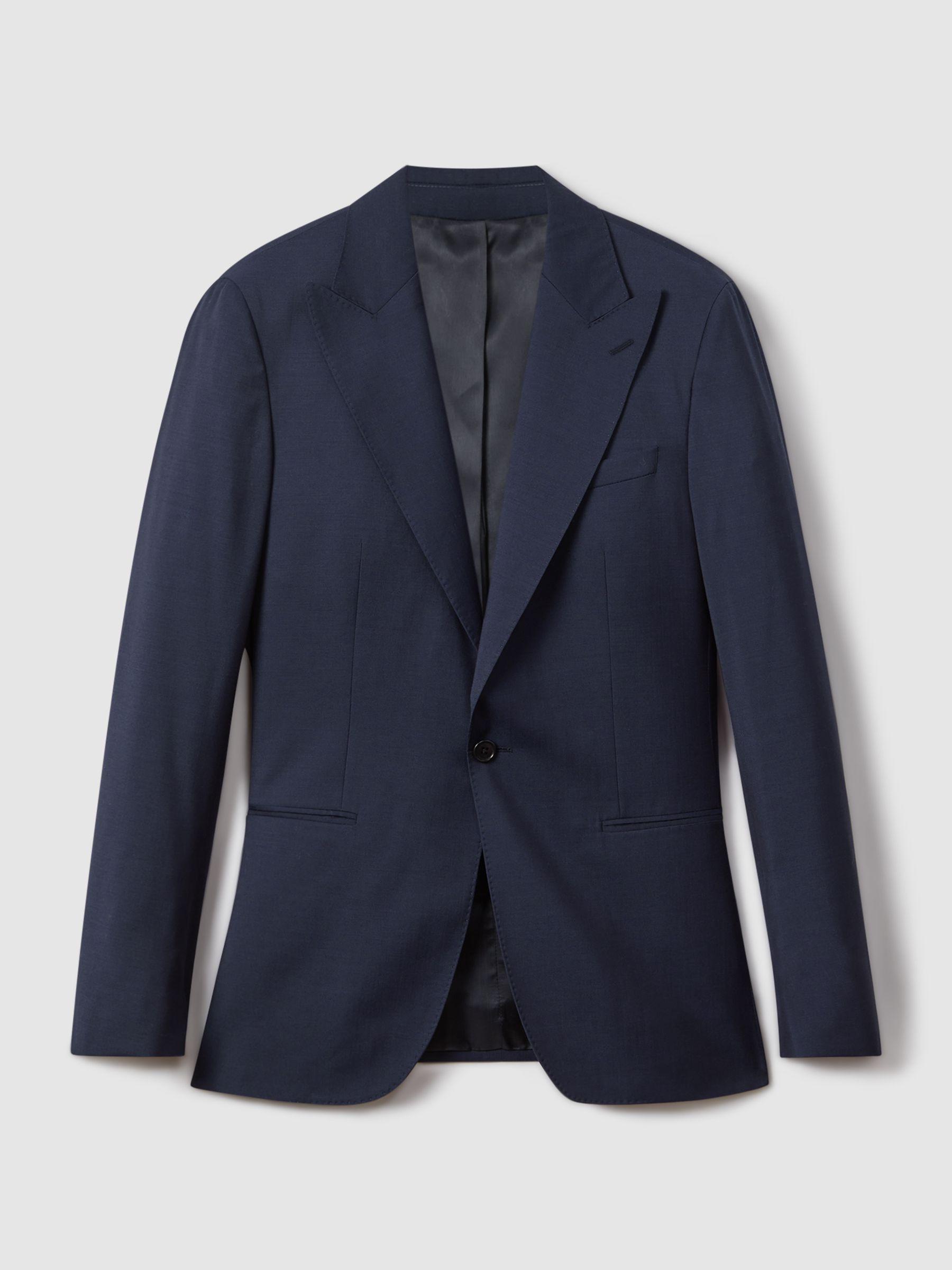 Destiny Navy Wool Single Breasted Regular Fit Blazer Product Image