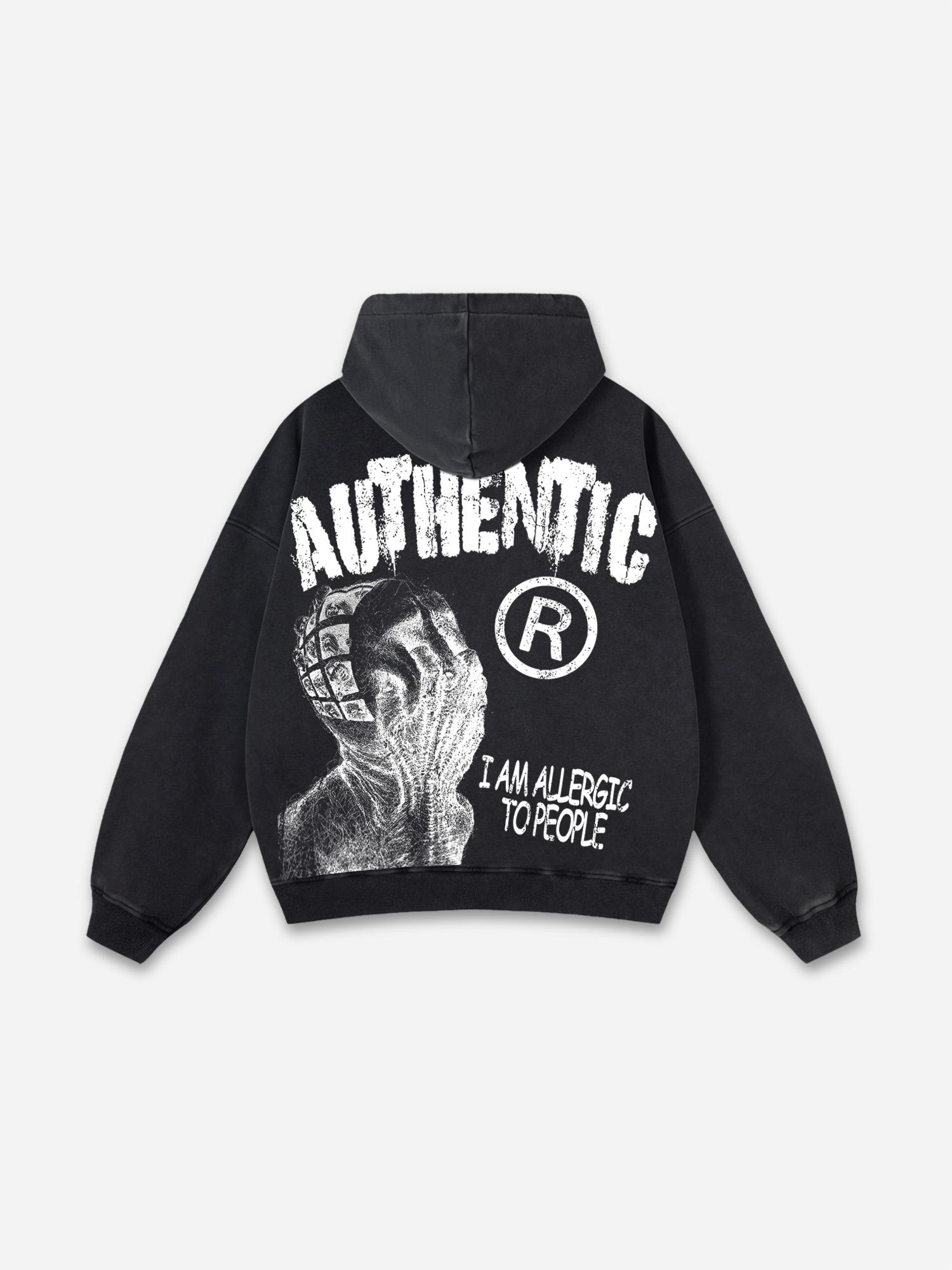 Vintage First Sunday Faith Graphic Acid Washed Oversized Hoodie Product Image