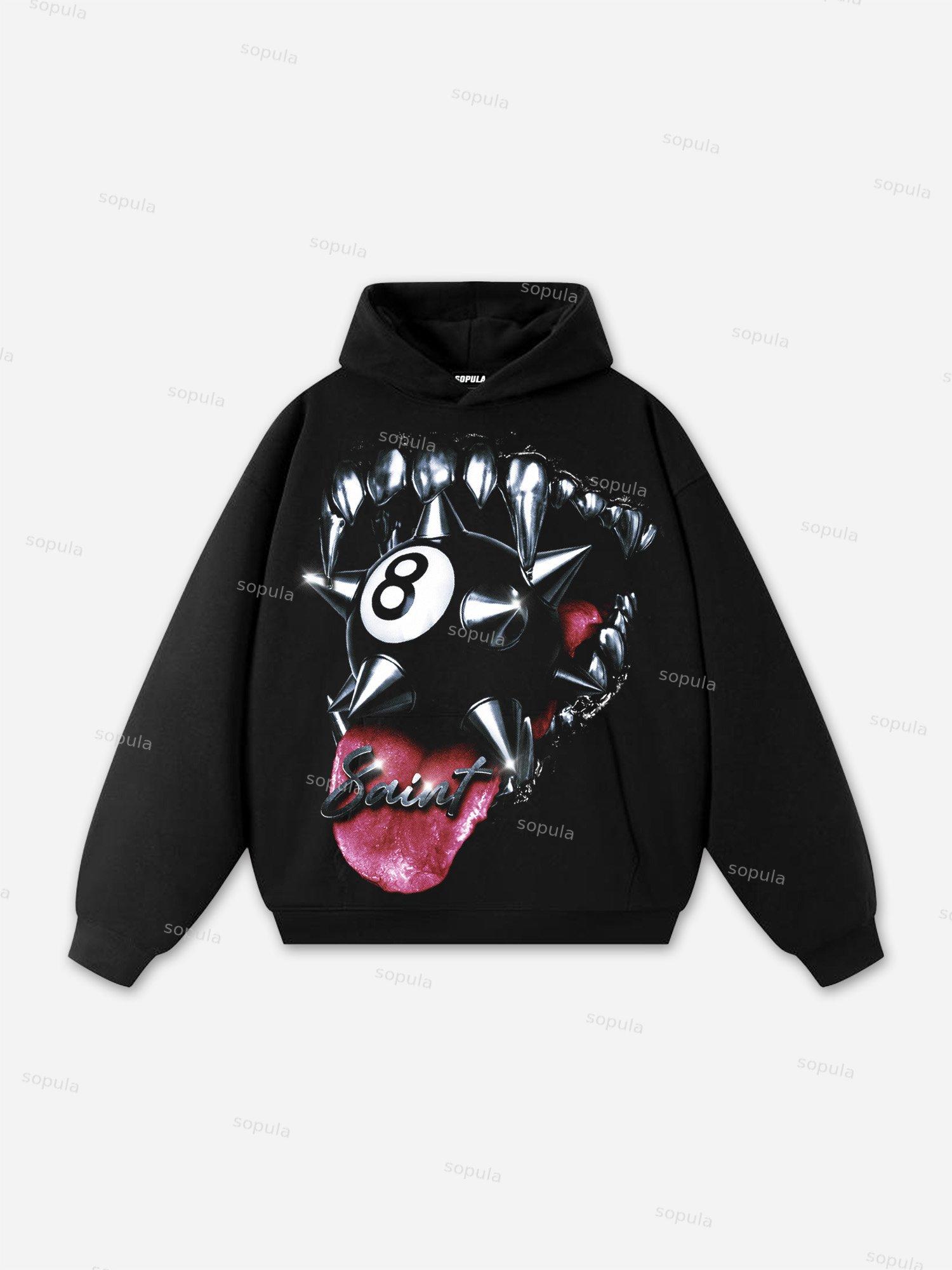 Classic Cross Graphic Oversized Hoodie Product Image