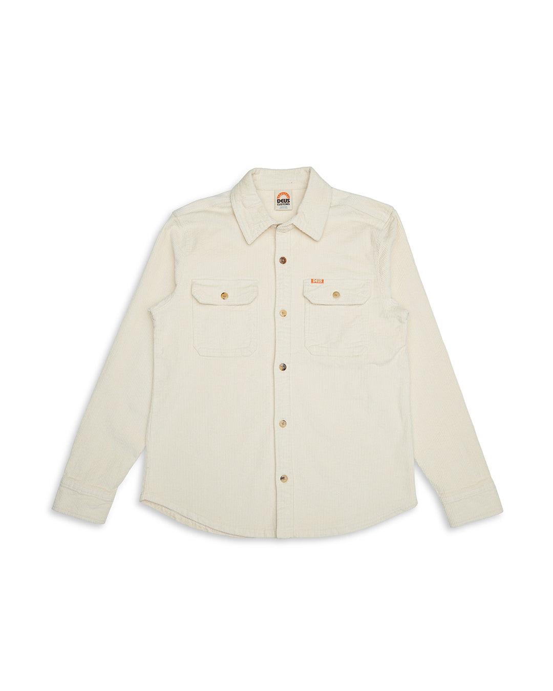 Vacay Cord Shirt - Dirty White Product Image
