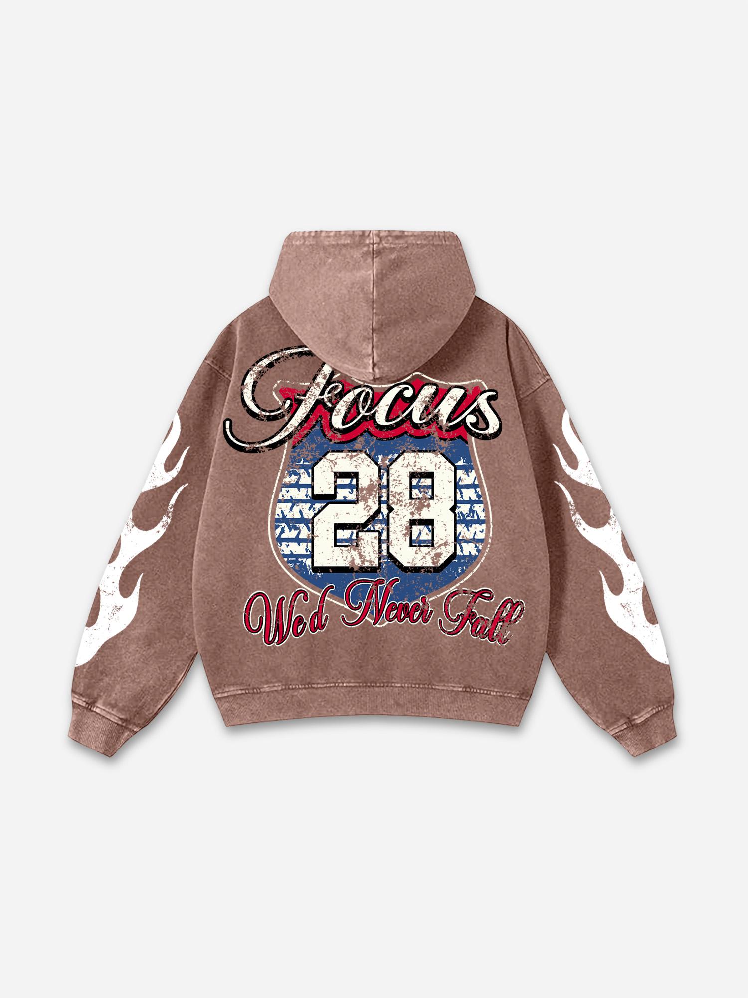 Richer Than My Opps Graphic Acid Wash Hoodie Product Image