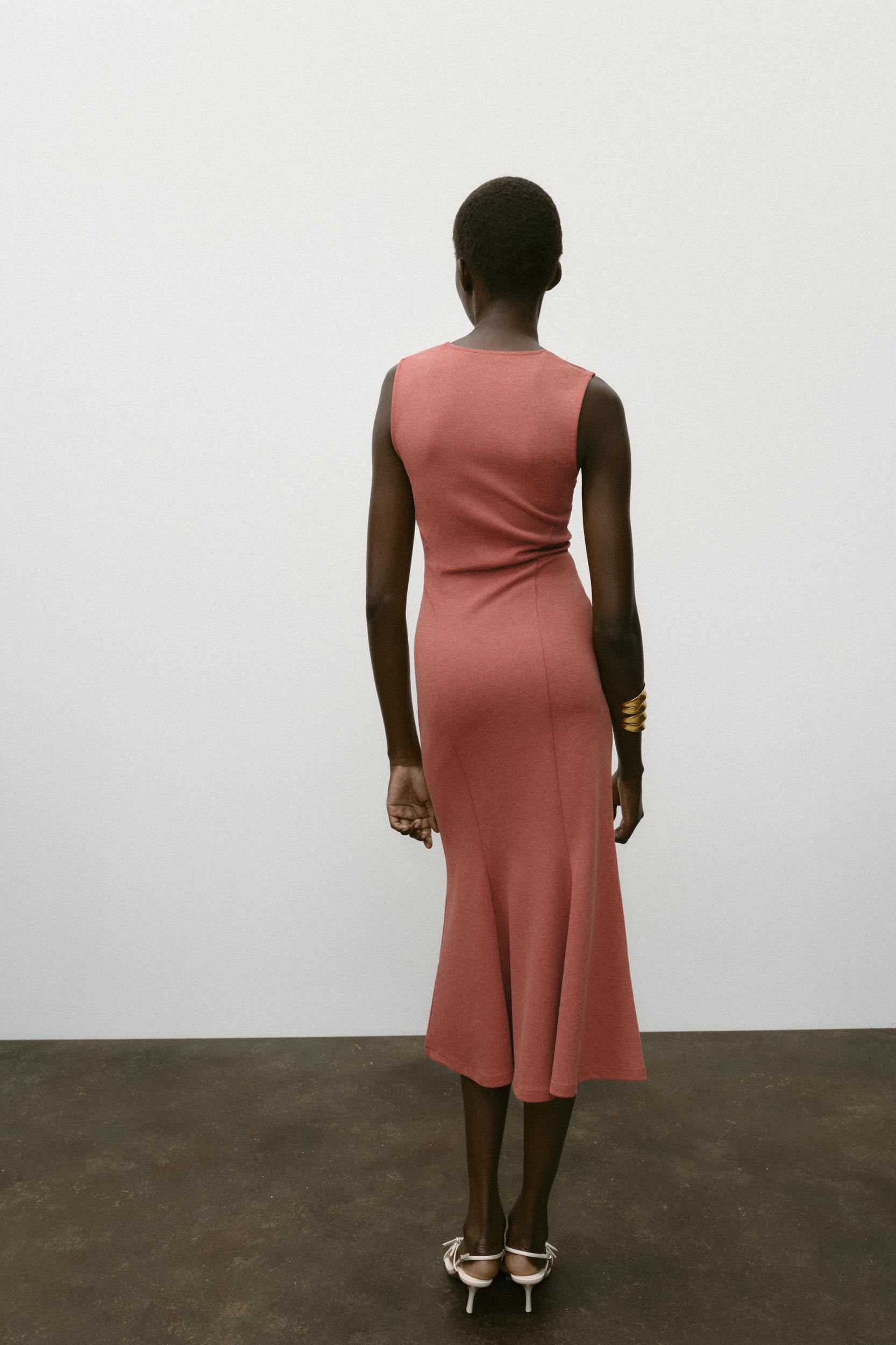 BUTTONED PIQUÉ DRESS Product Image