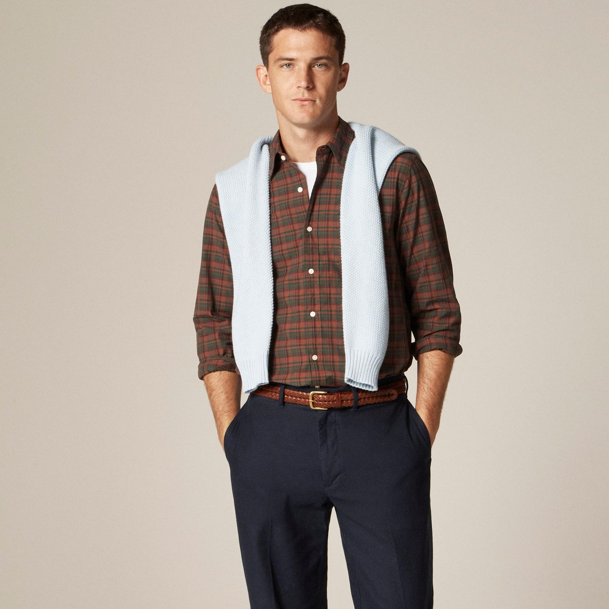 Slim Secret Wash cotton poplin shirt with point collar Product Image