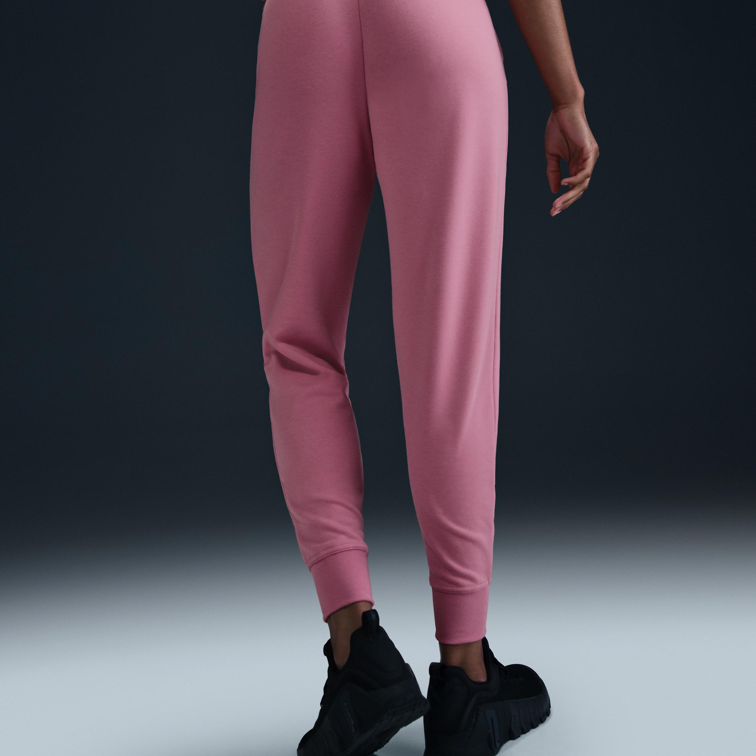Womens Nike Dri-FIT One High-Waisted 7/8 French Terry Jogger Pants Product Image