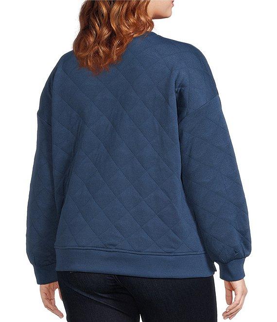 Westbound Plus Size Quilted Long Sleeve Top Product Image