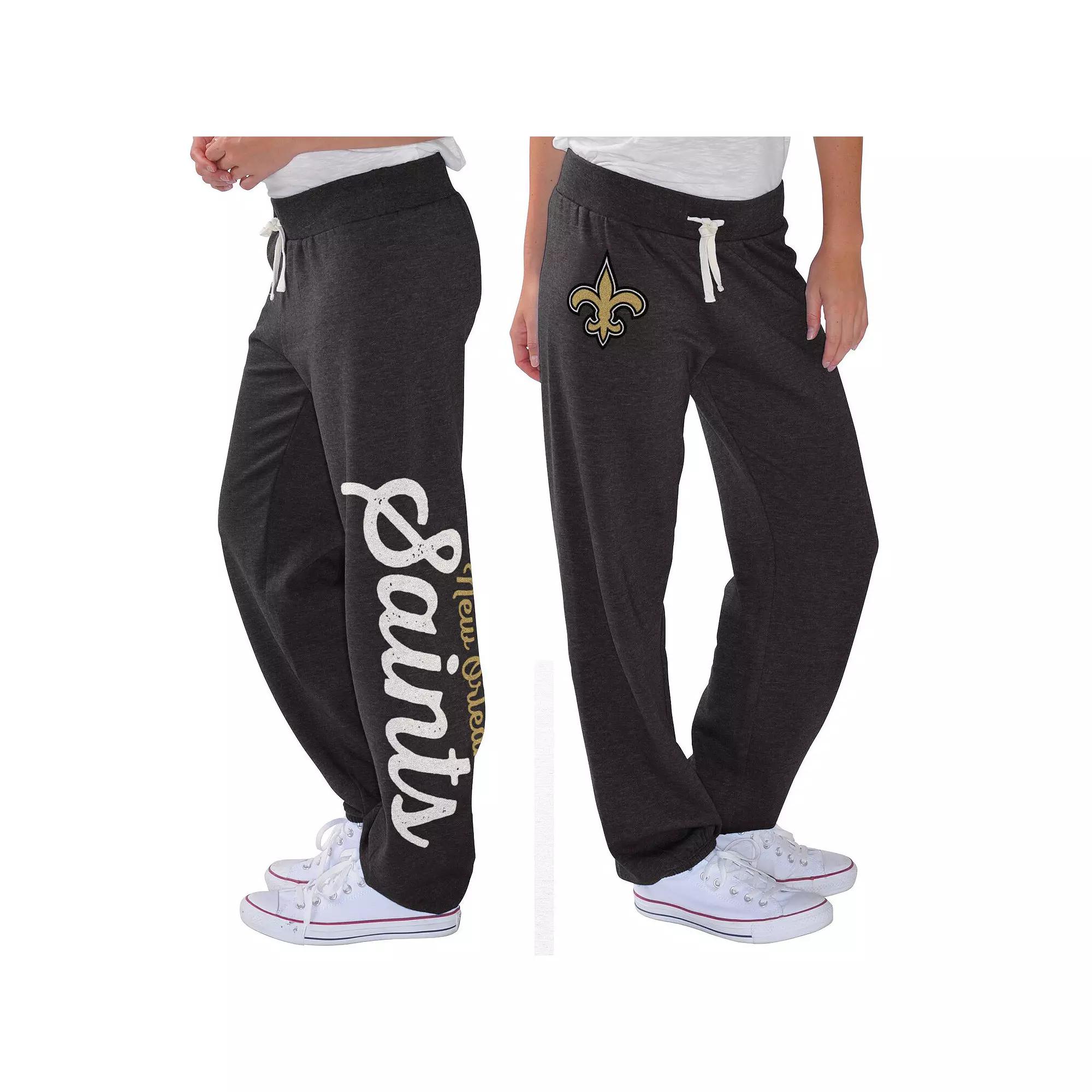 Women's G-III 4Her by Carl Banks Black New Orleans Saints Scrimmage Fleece Pants,  Product Image