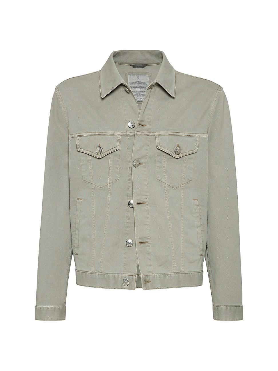 Mens Four Pocket Jacket in Comfort Cotton Lightweight Denim Product Image