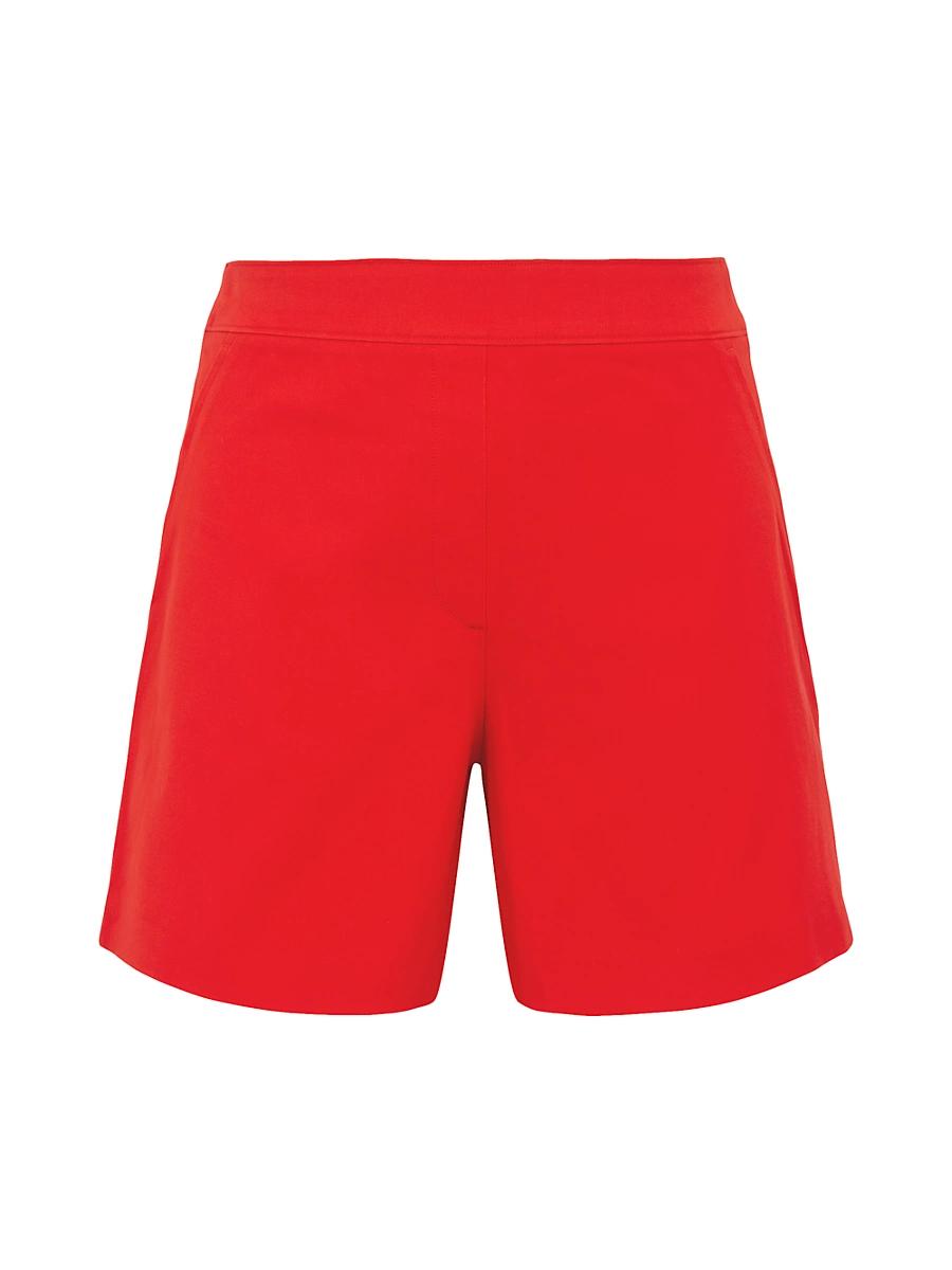 Womens Polished Stretch-Cotton Shorts Product Image