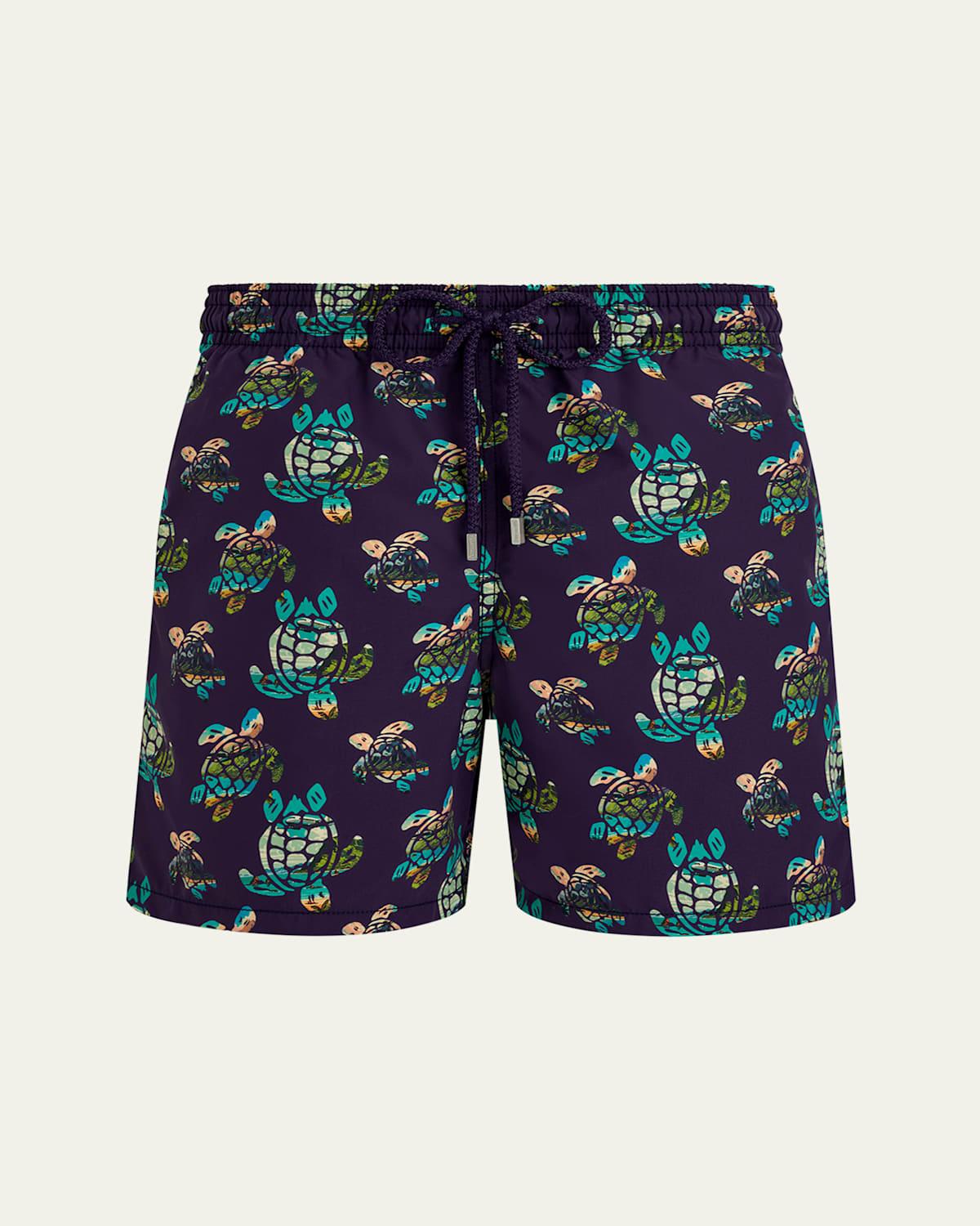 Vilebrequin Men's Landscape Turtle Swim Trunks Product Image