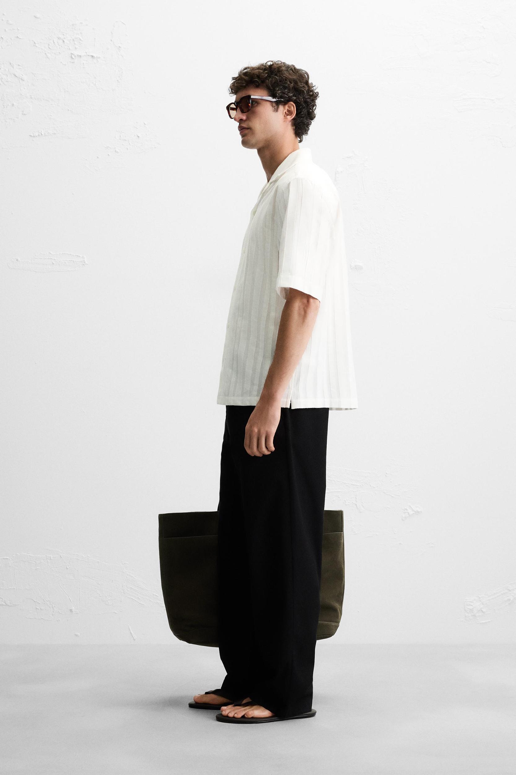 COTTON-VISCOSE JACQUARD SHIRT Product Image