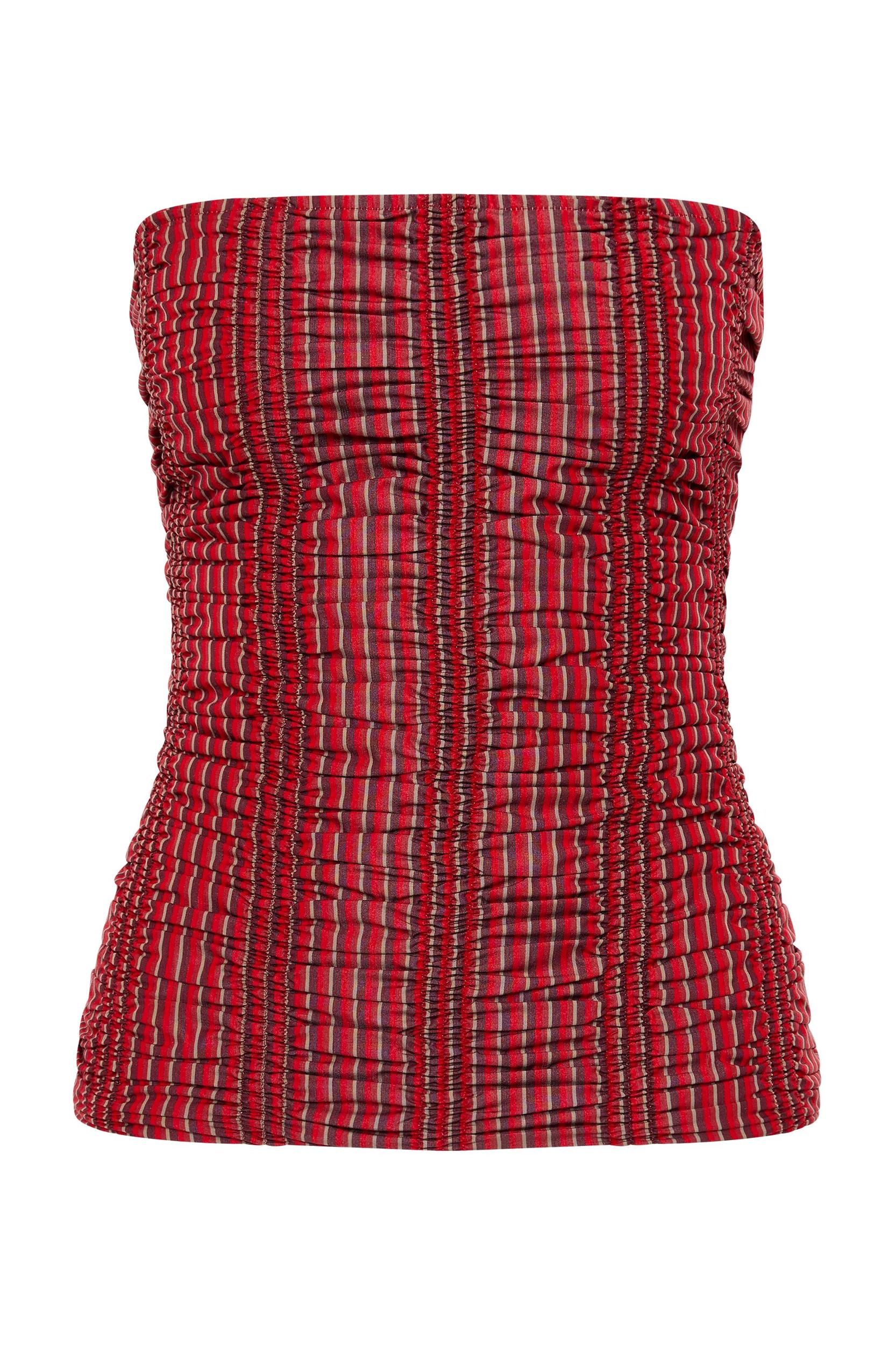 Jilliane Top Wine Stripe - Final Sale Product Image