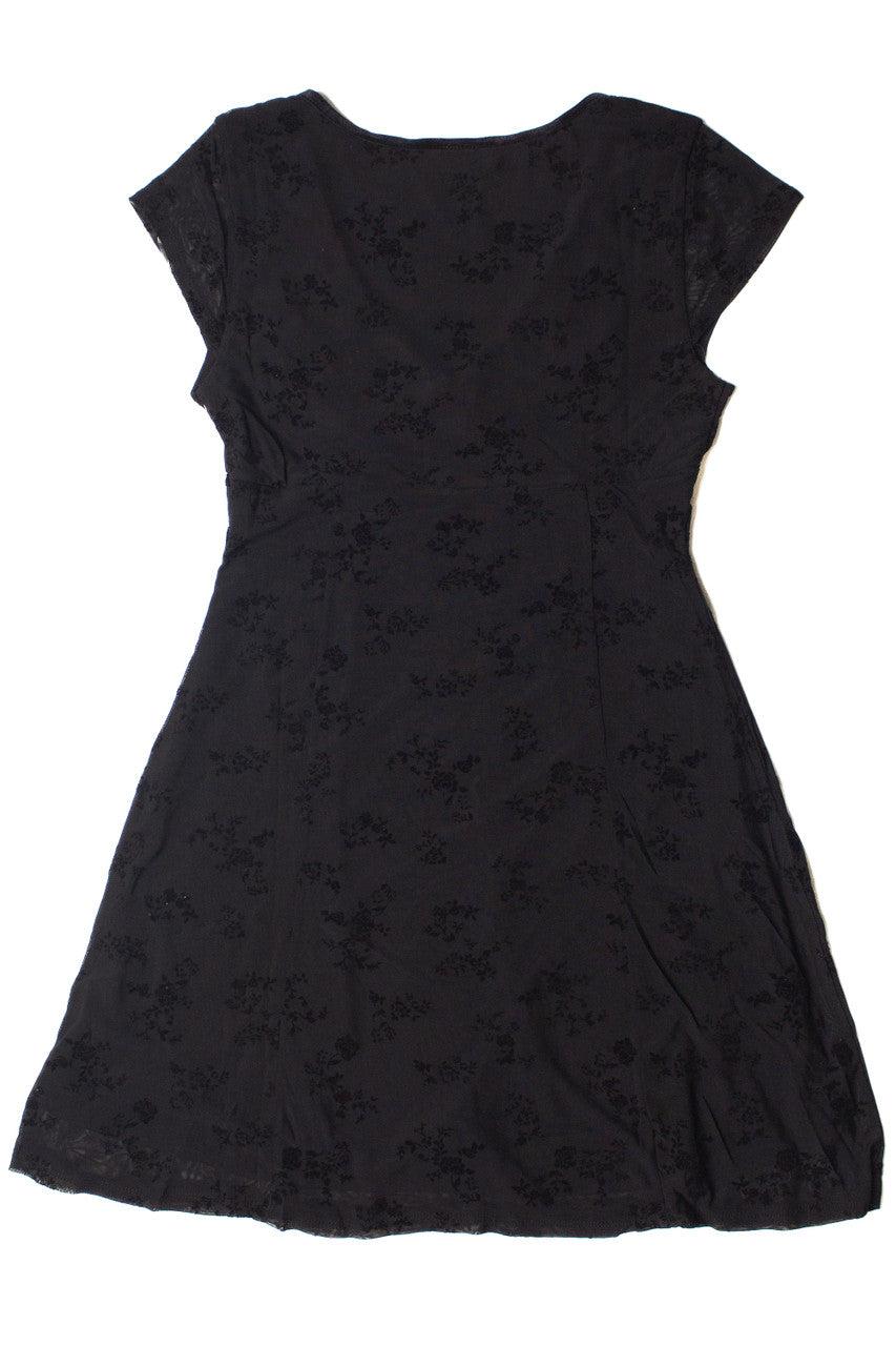Mesh Fit & Flare Floral Mini Dress Product Image