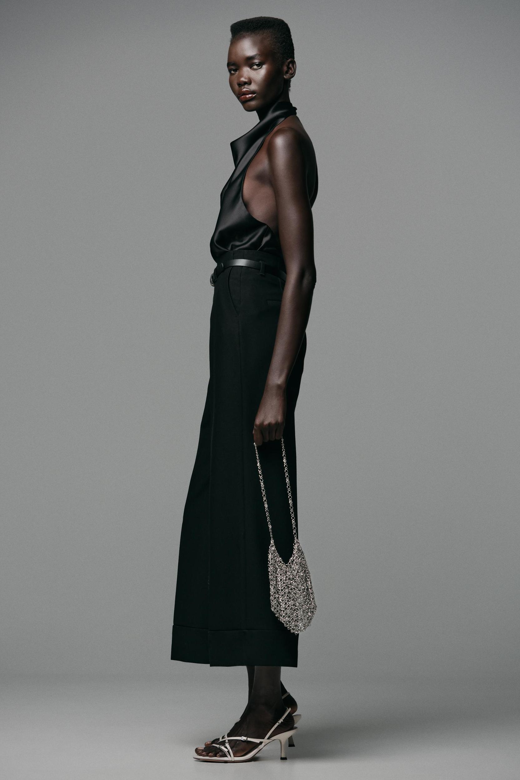 BELTED CUFFED HEM PANTS Product Image