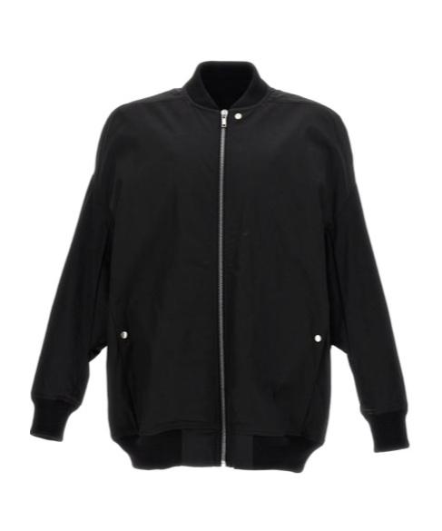RICK OWENS Black Hollywood Jumbo Flight Bomber Jacket In 09 Black Product Image