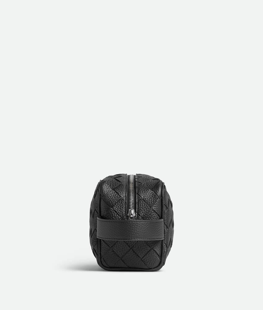 Men's Intrecciato Travel Pouch in Black Product Image