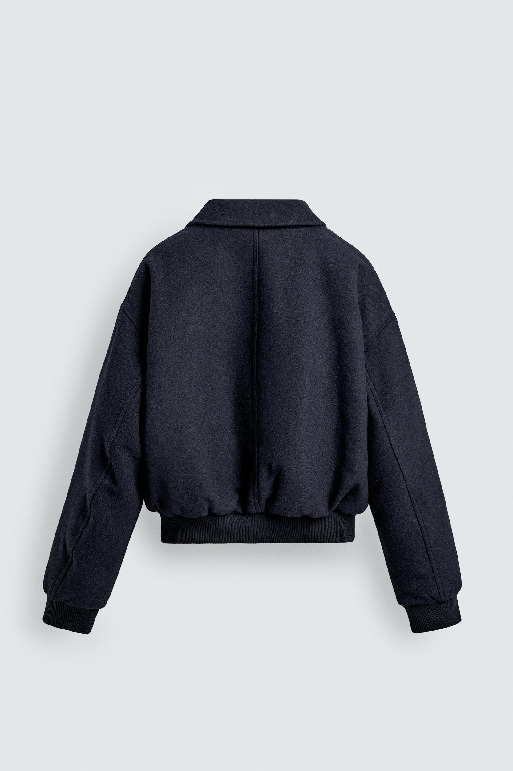 CROPPED FIT PADDED CLOTH JACKET Product Image