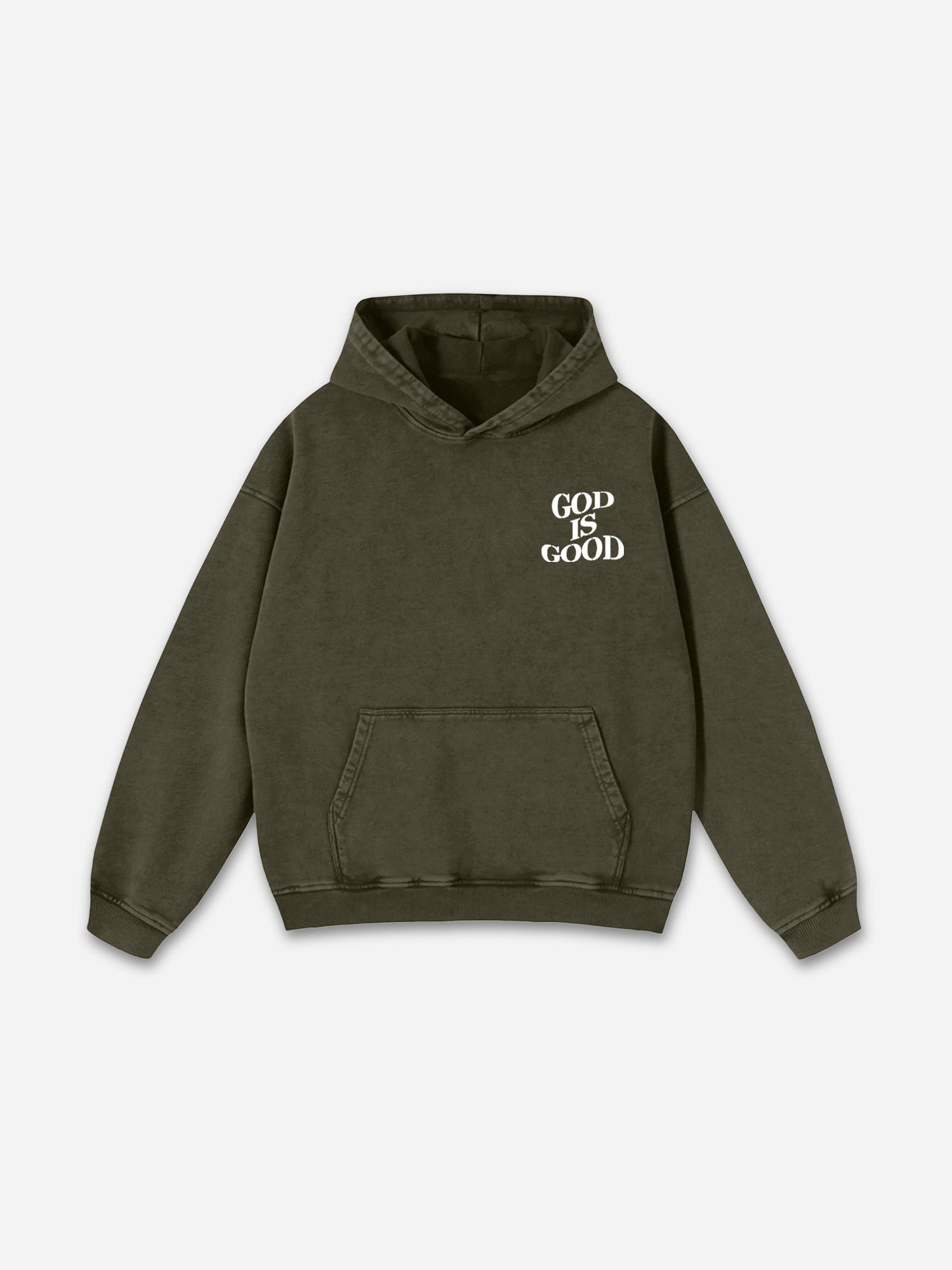 Men's Oversized Warzone Peace Club Vintage Washed Graphic Hoodie Product Image