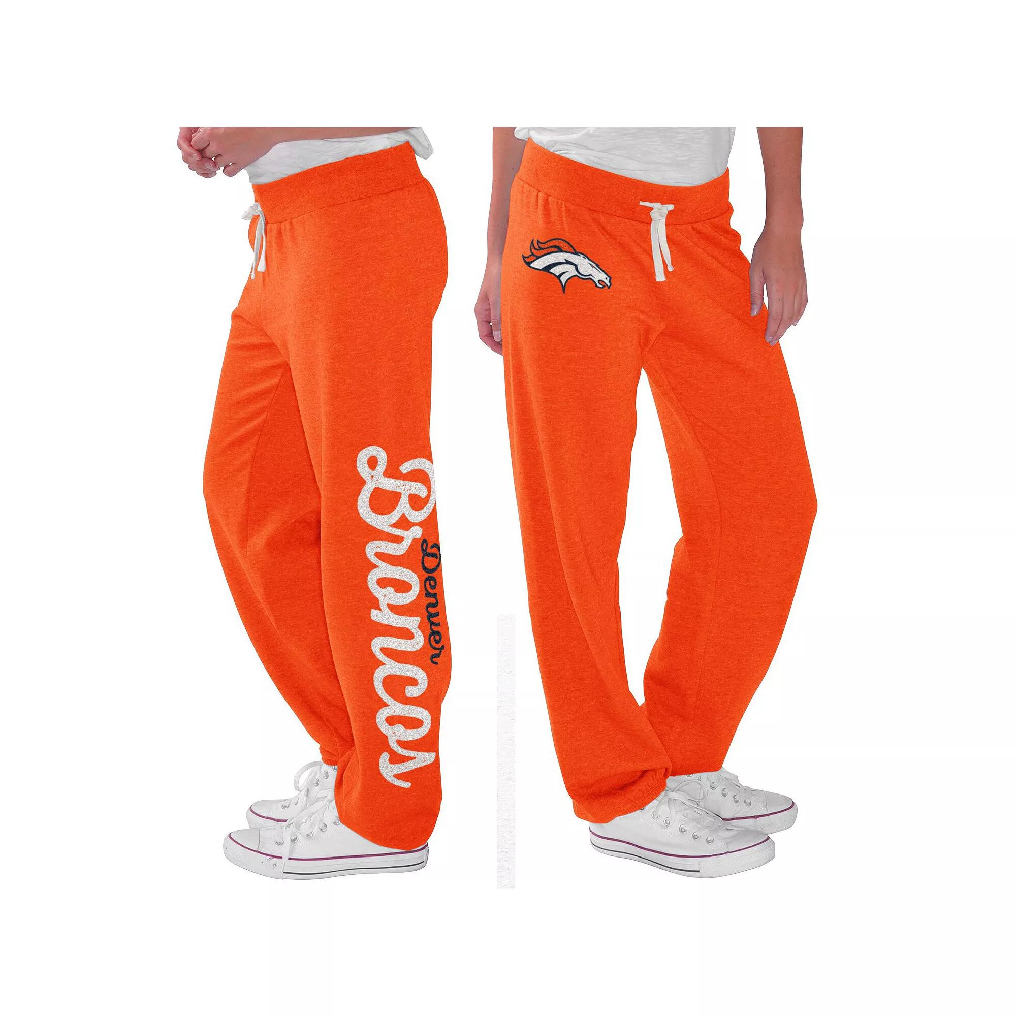 Women's G-III 4Her by Carl Banks Orange Denver Broncos Scrimmage Fleece Pants,  Product Image