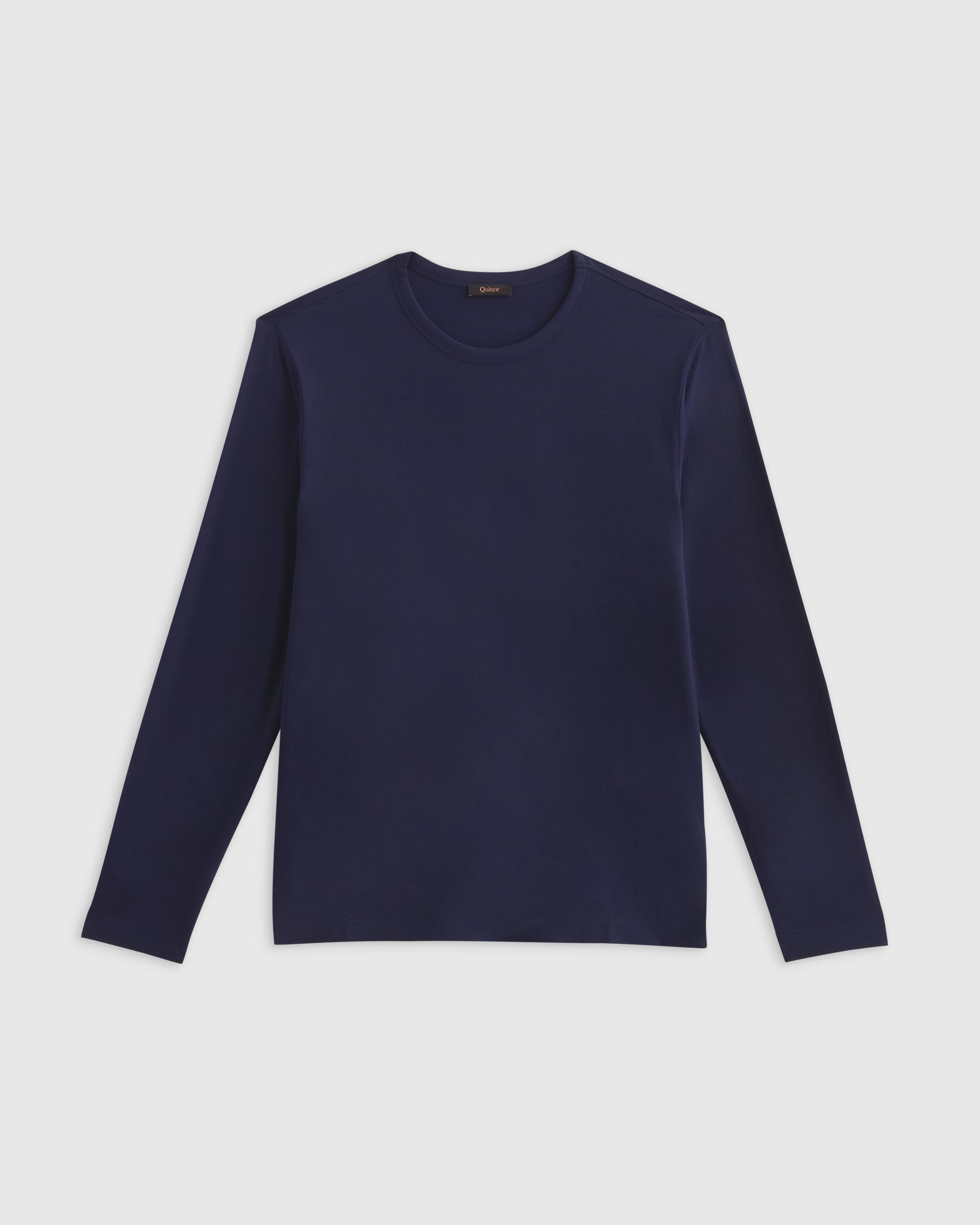 Quince | Men's 100% Pima Cotton Luxe Touch Long Sleeve T-Shirt Size XL, Organic Cotton Product Image