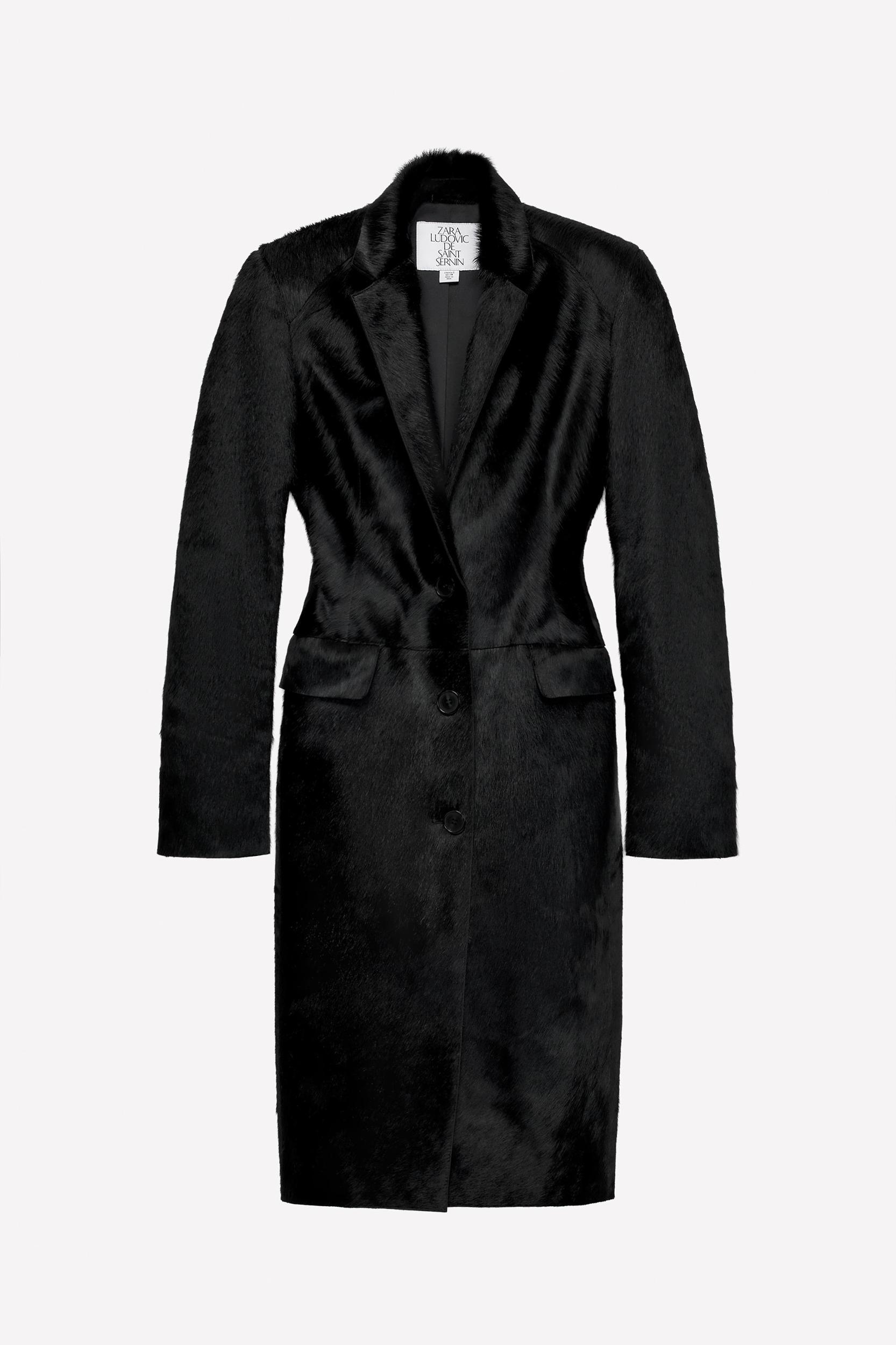 TAILORED LEATHER COAT WITH FUR LUDOVIC DE SAINT SERNIN x ZARA Product Image
