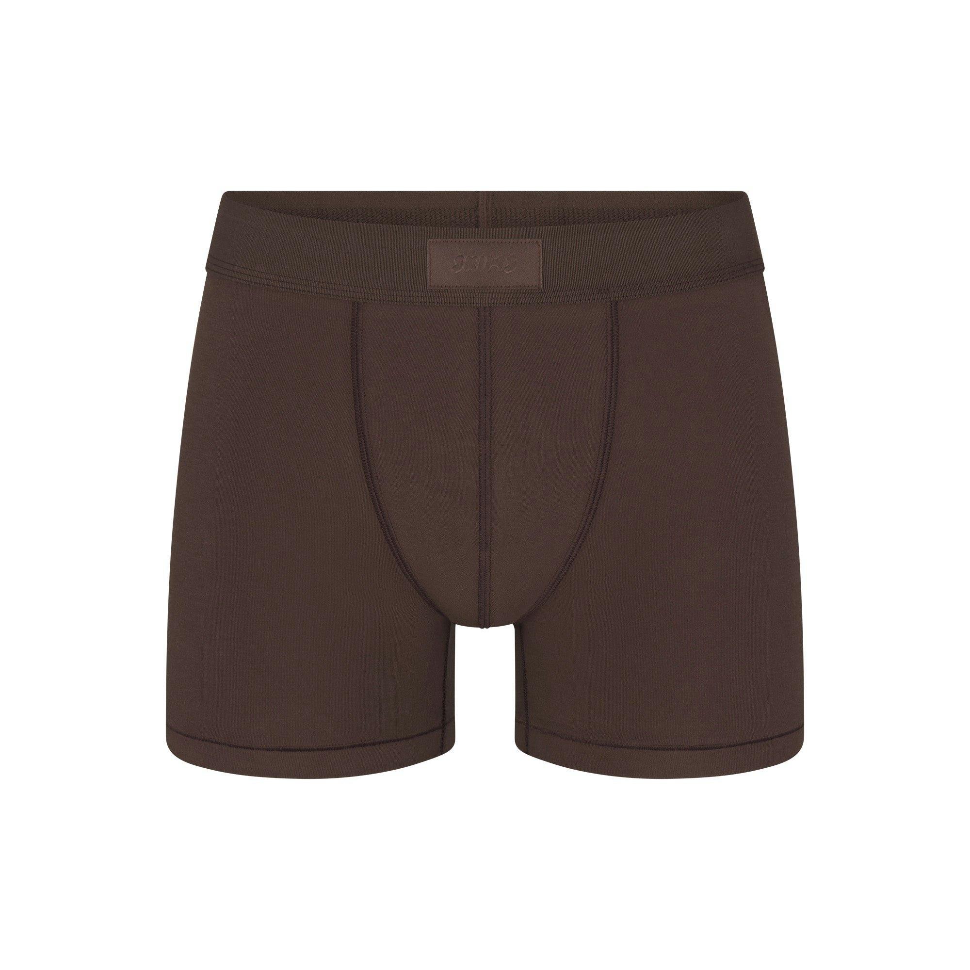 SKIMS COTTON MENS 3" BOXER BRIEF 3-PACK | RUBY ESPRESSO MULTI Product Image