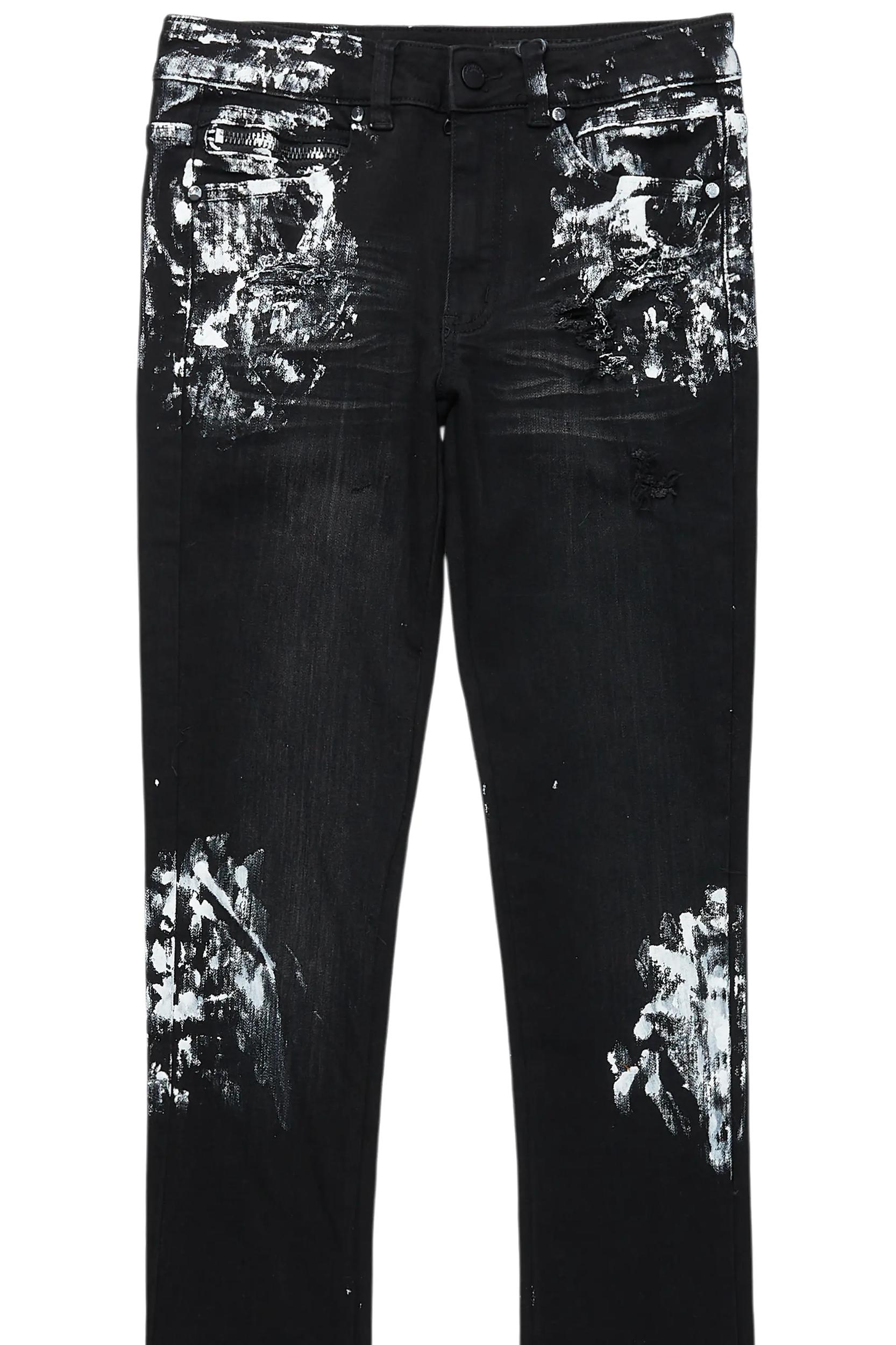 Kodak Black/White Painter Stacked Flare Jean Male Product Image