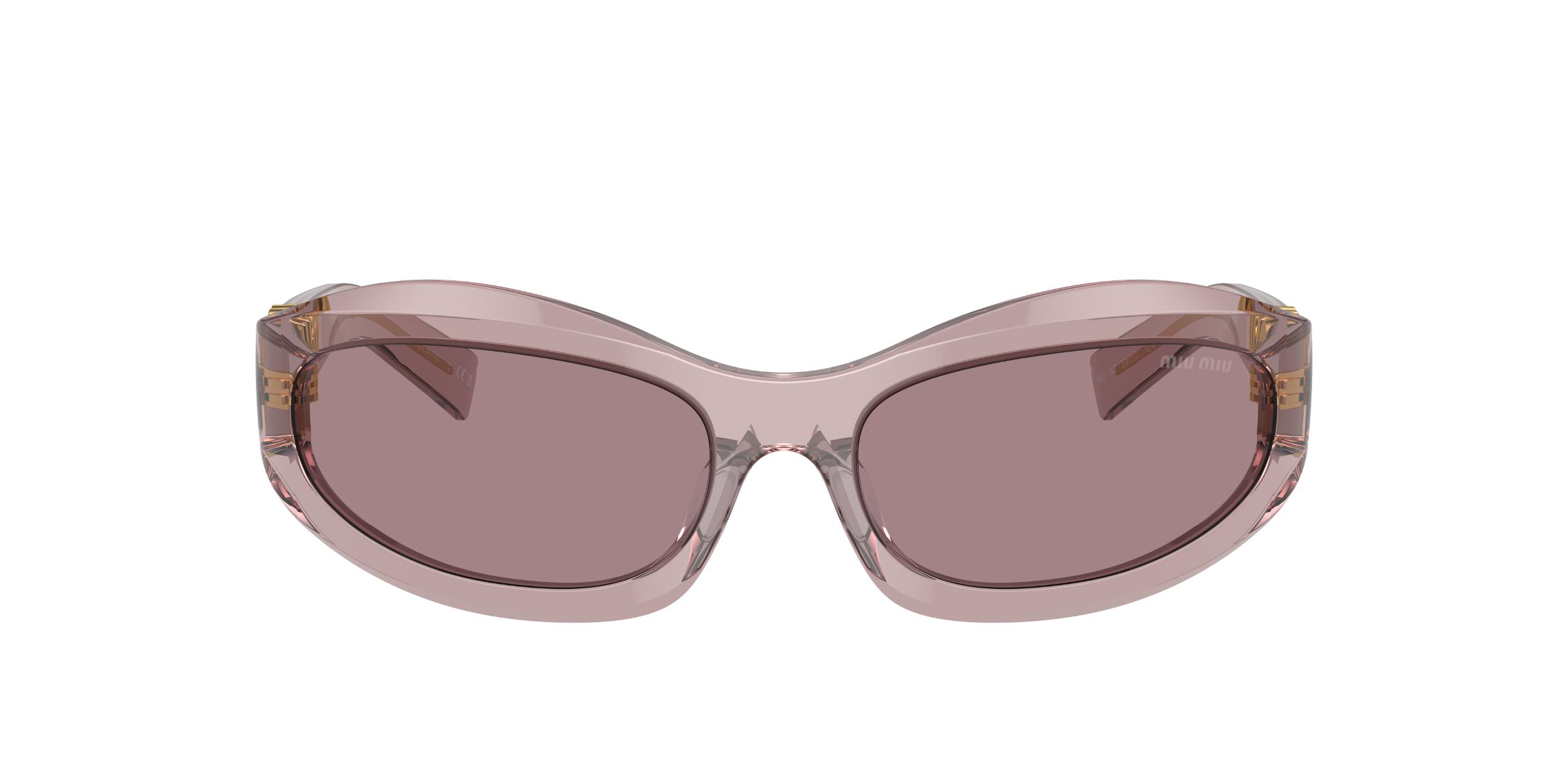 MIU MIU Womens Mu 14zs Irregular-frame Acetate Sunglasses Purple Product Image