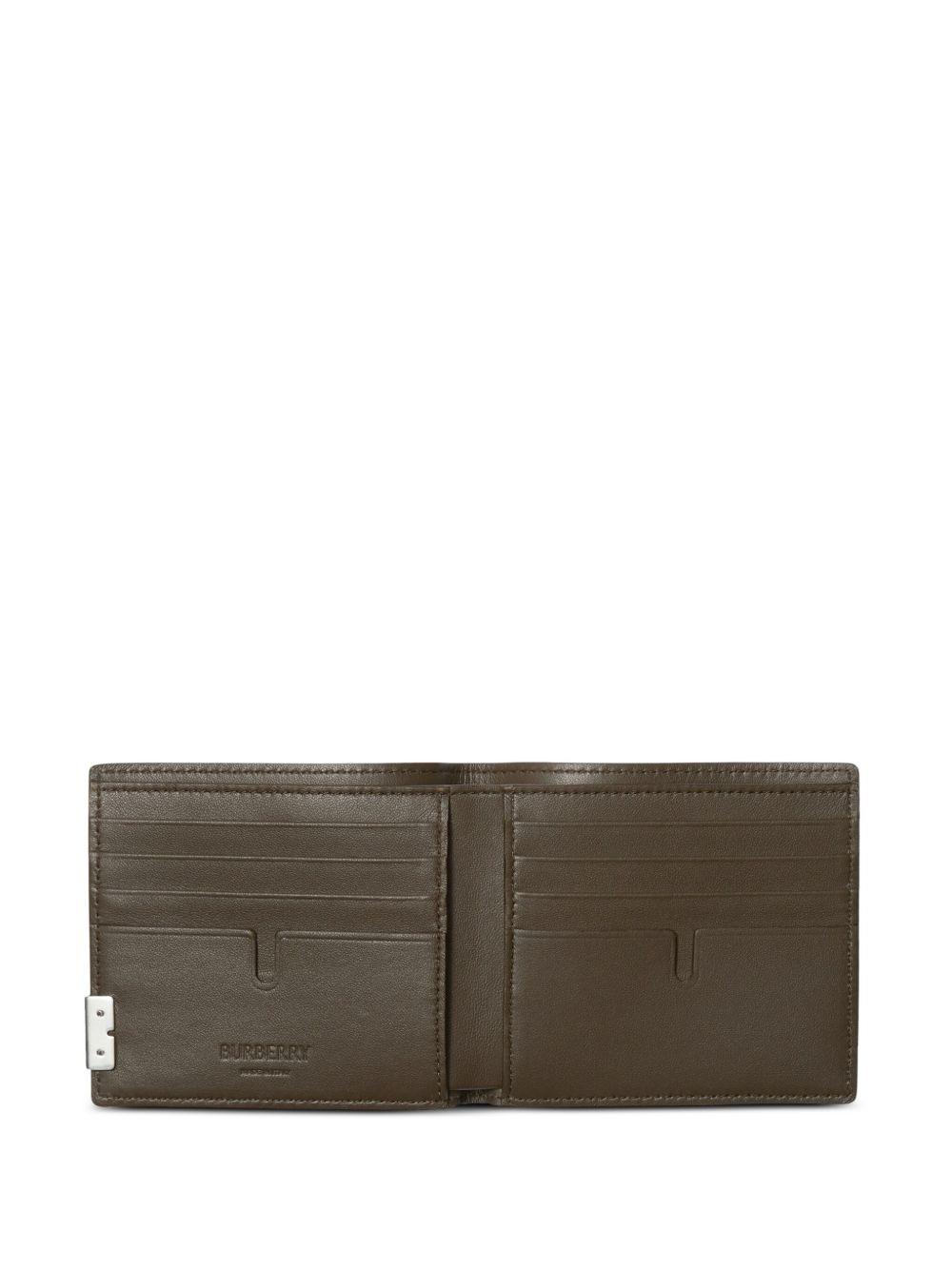 B-plaque leather bi-fold wallet Product Image