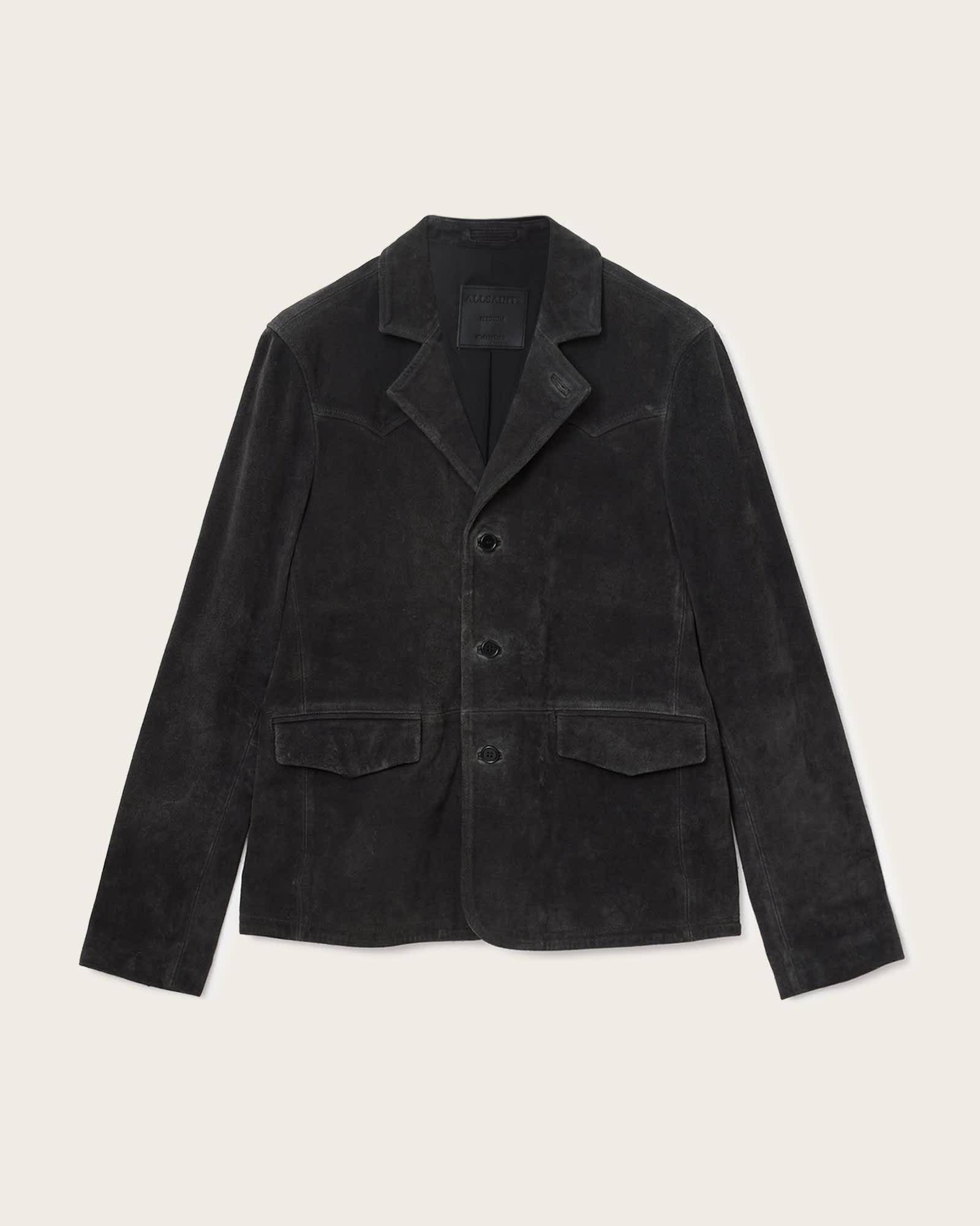 Hornett Suede Blazer TWILIGHT BLACK | ALLSAINTS US Product Image