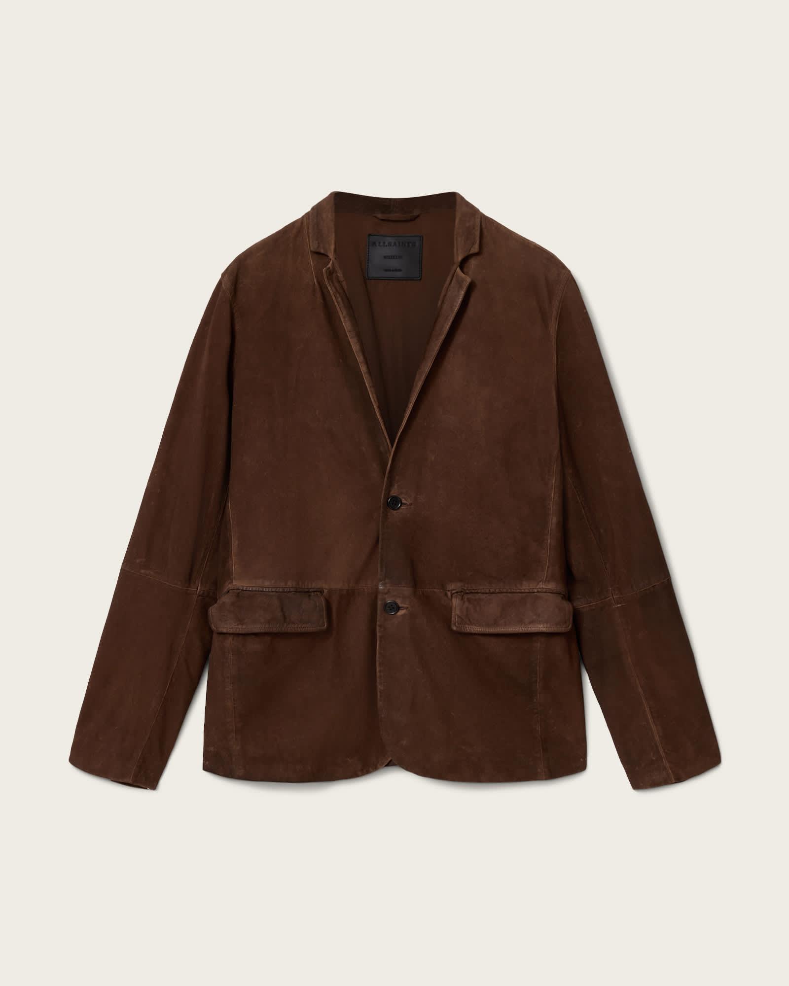 Monet Waxed Suede Blazer CIDER BROWN | ALLSAINTS US Product Image