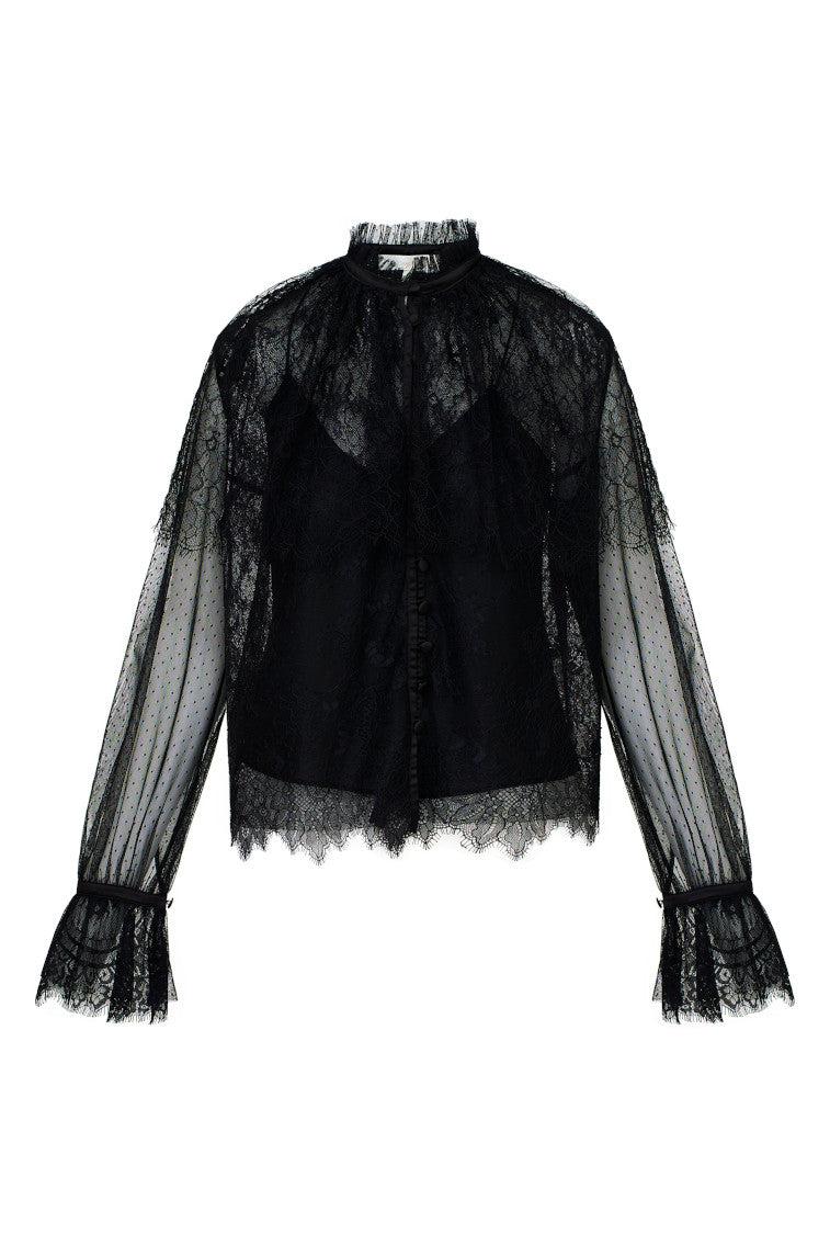 Duquette Sheer Lace Top - IVORY Product Image