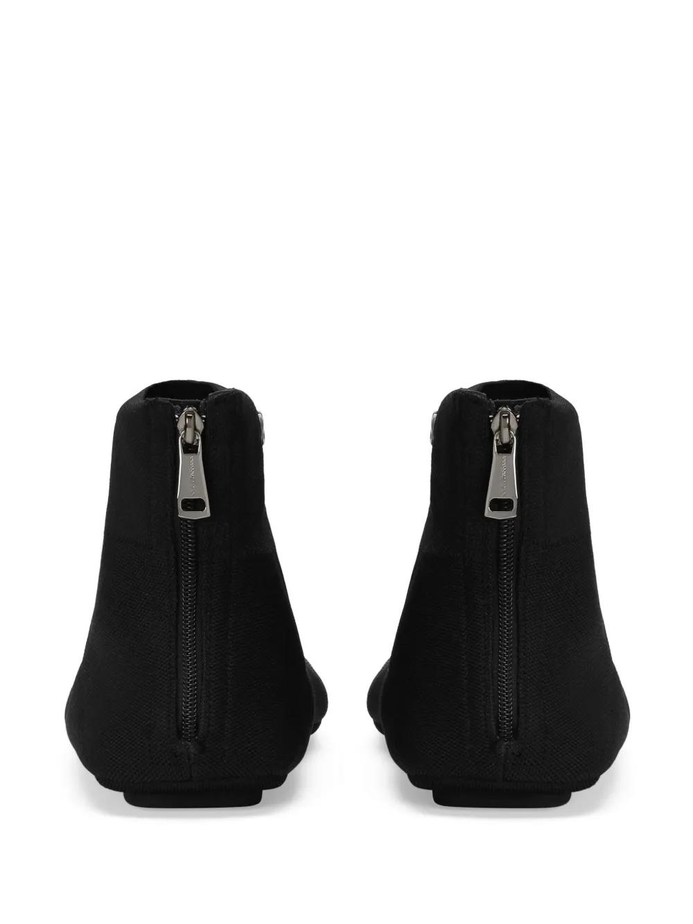 logo-plaque almond-toe boots Product Image