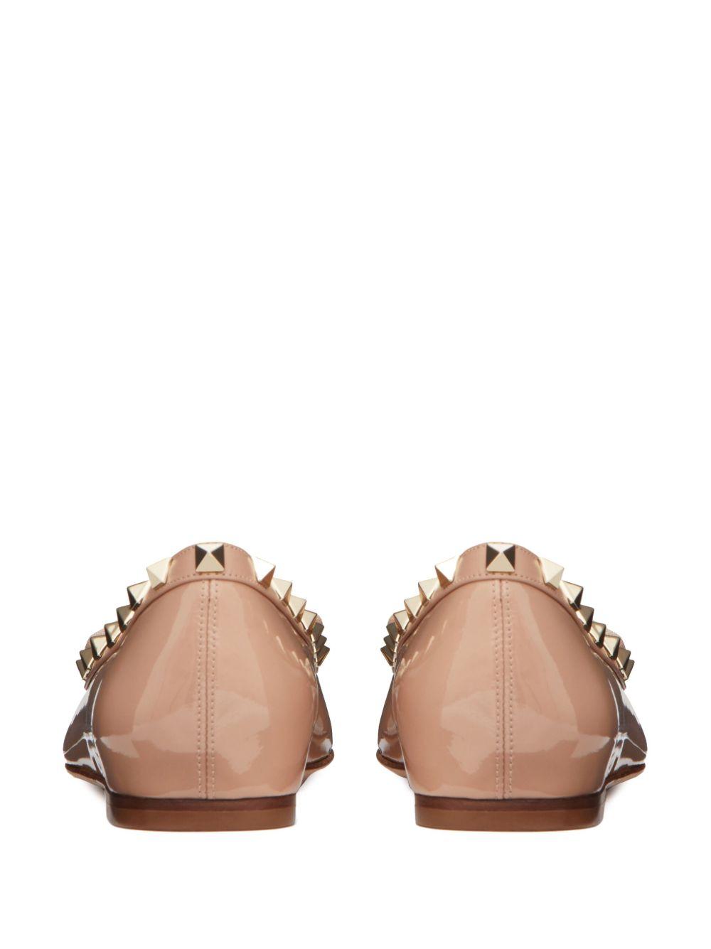 Rockstud patent-leather ballerina shoes Product Image
