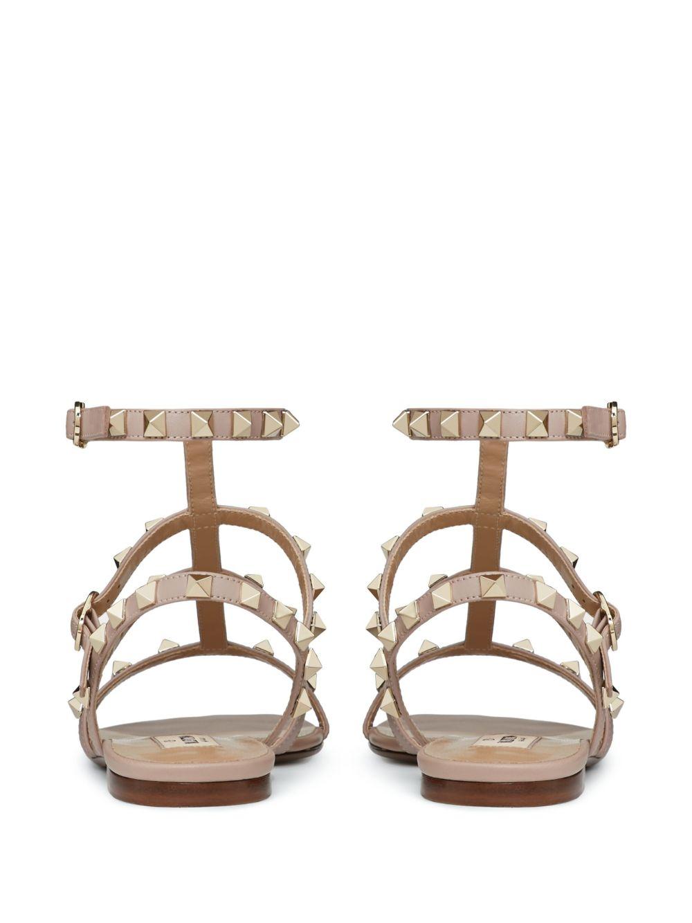 Rockstud ankle-strap flat sandals Product Image