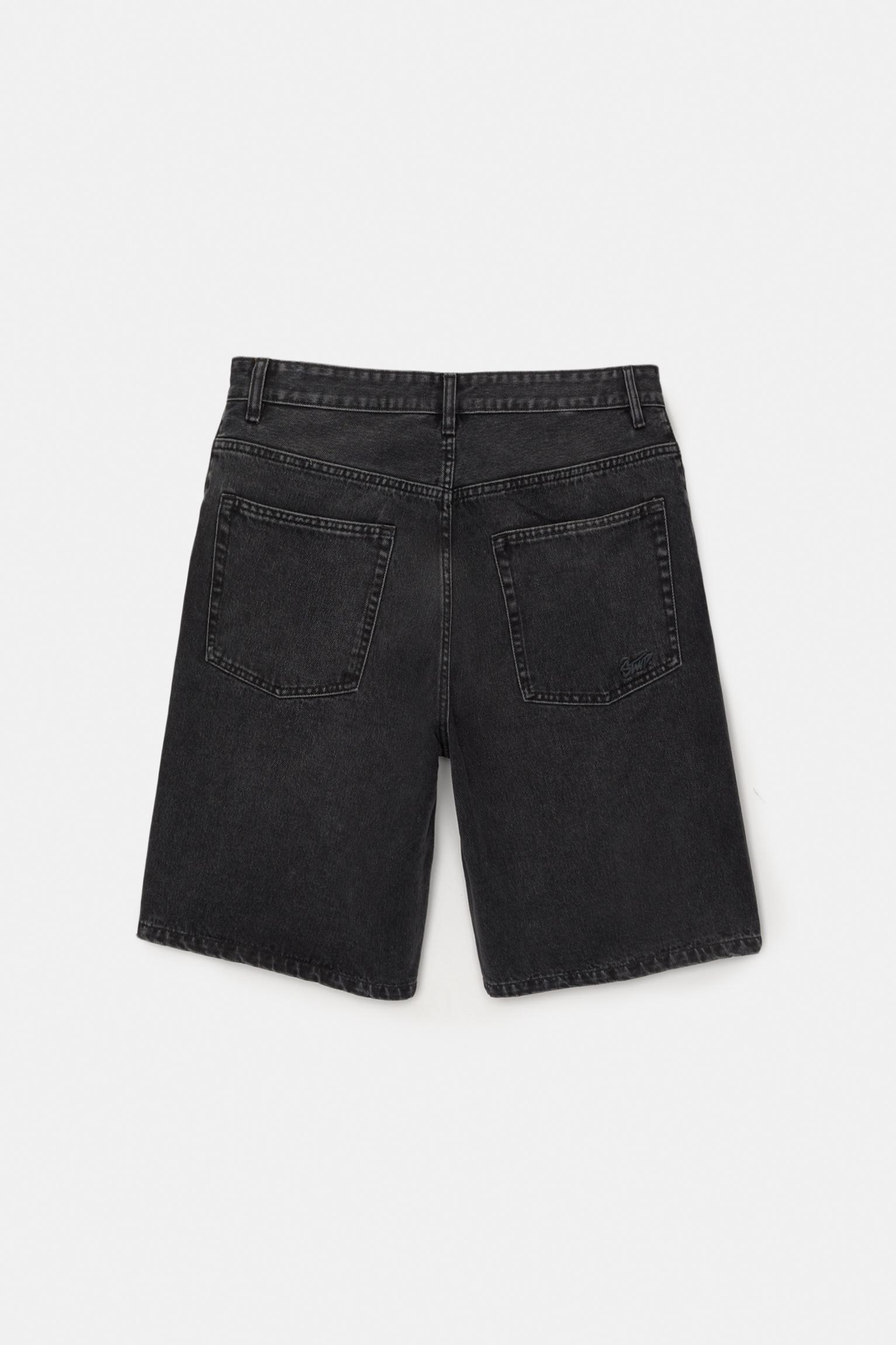 Baggy denim Bermuda shorts Product Image